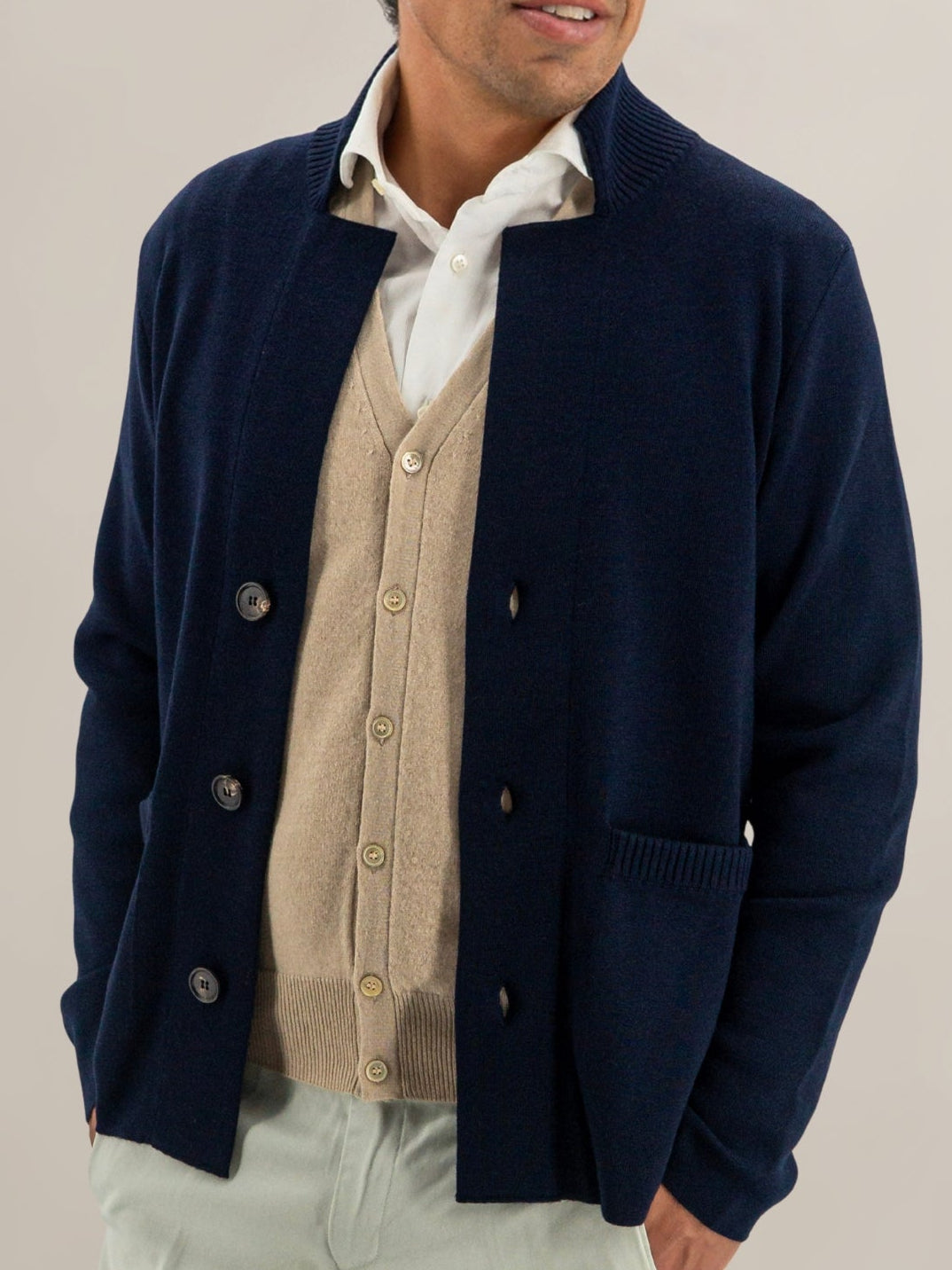 Giacca Sky 100% Lana Blu Notte