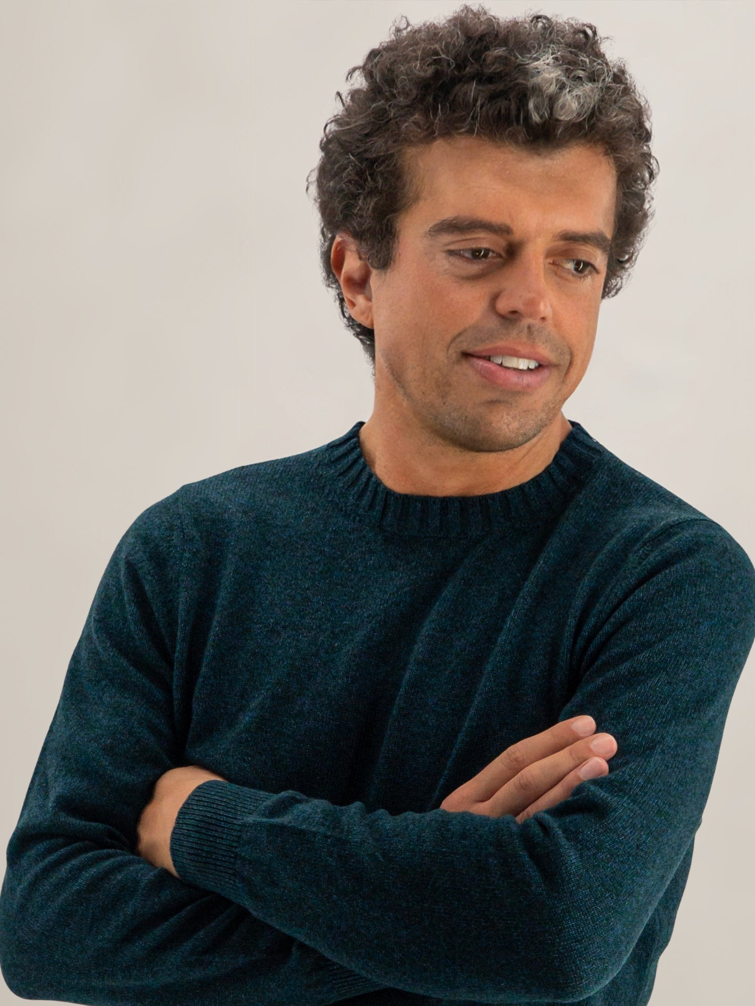 Girocollo Nuvola Verde Notte 100% Cashmere