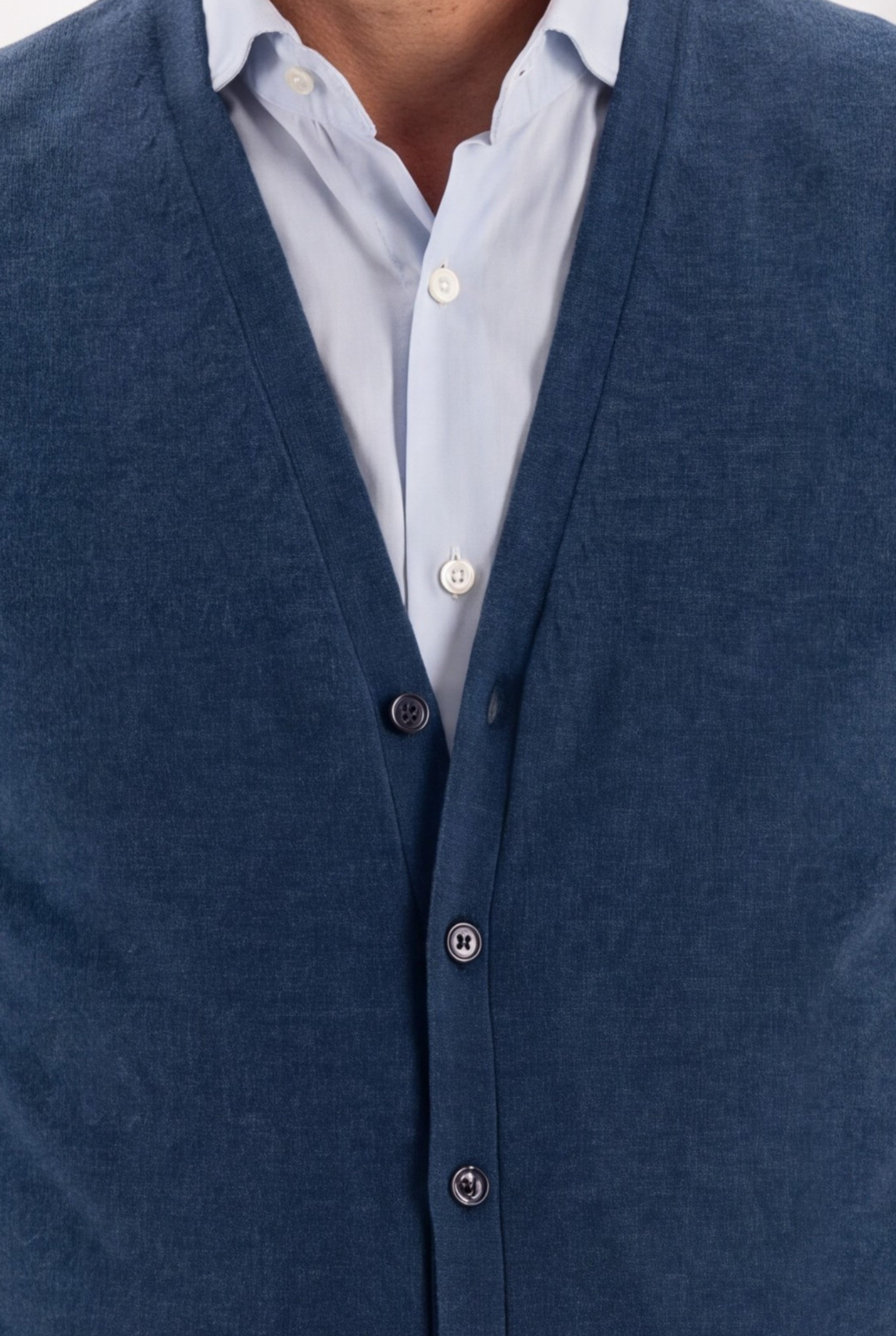 BUTTON GILET PRUSSIA 100% CASHMERE