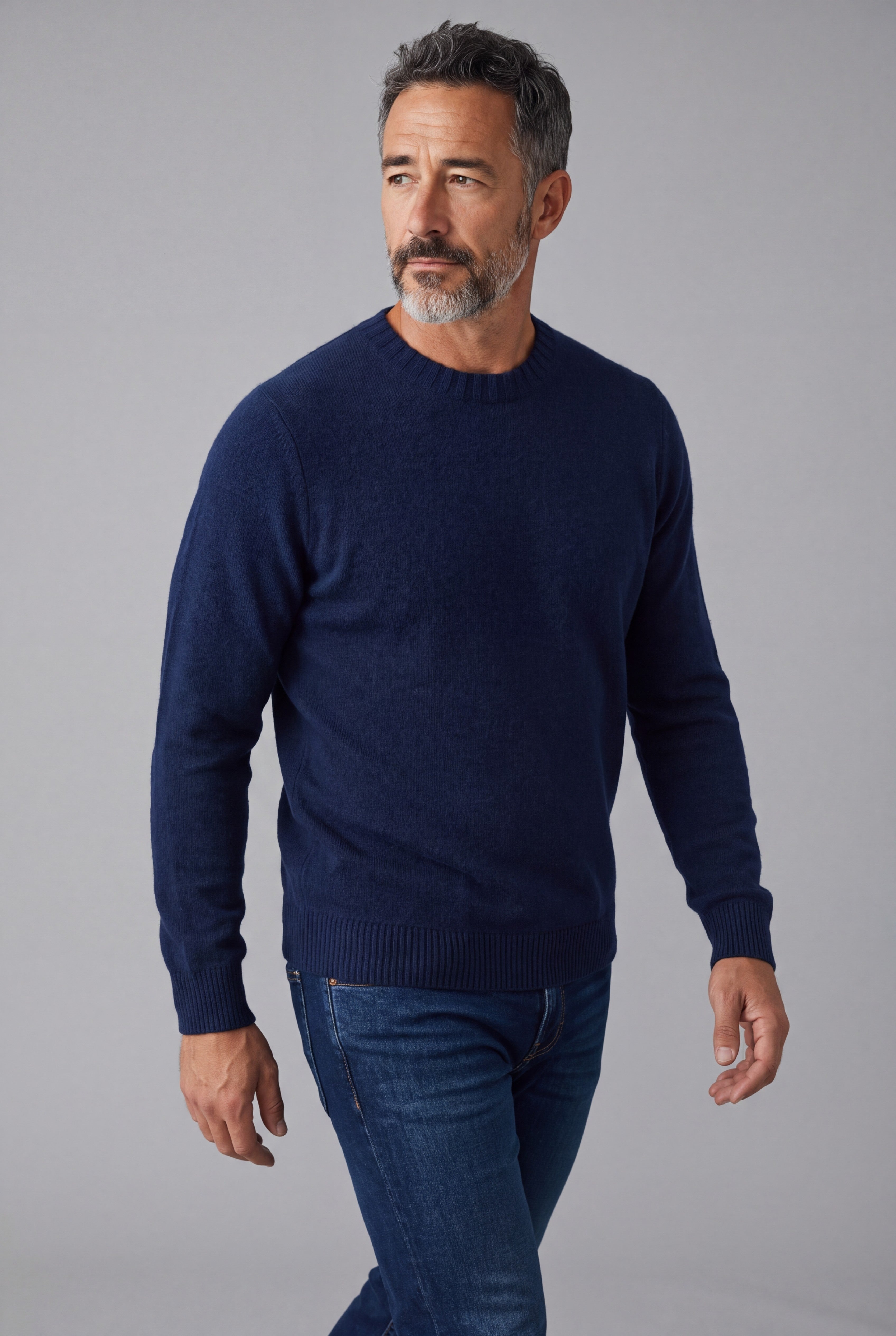 Girocollo Nuvola Inchiostro 100% Cashmere