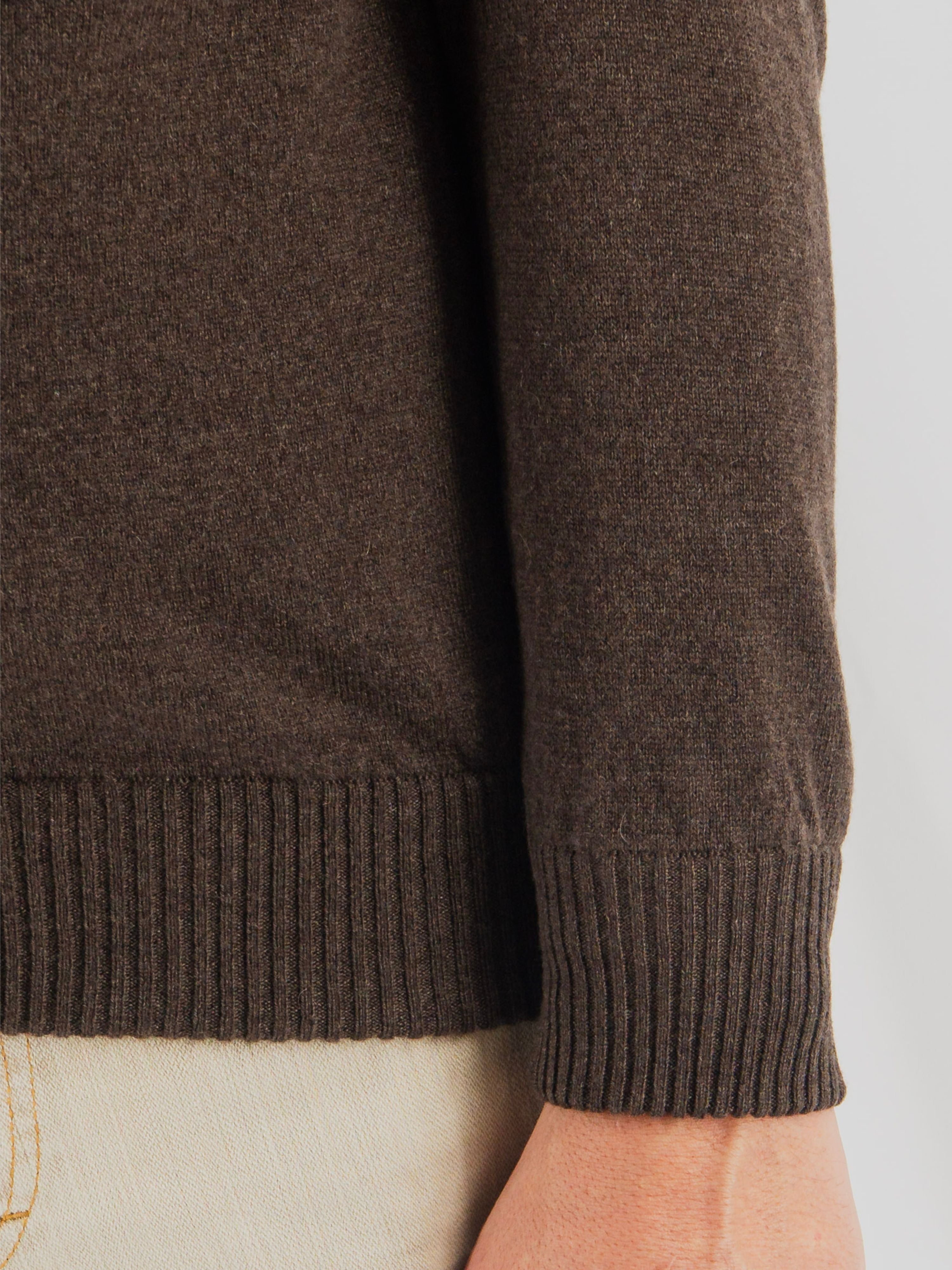 Full Zip 100% Cashmere Peat