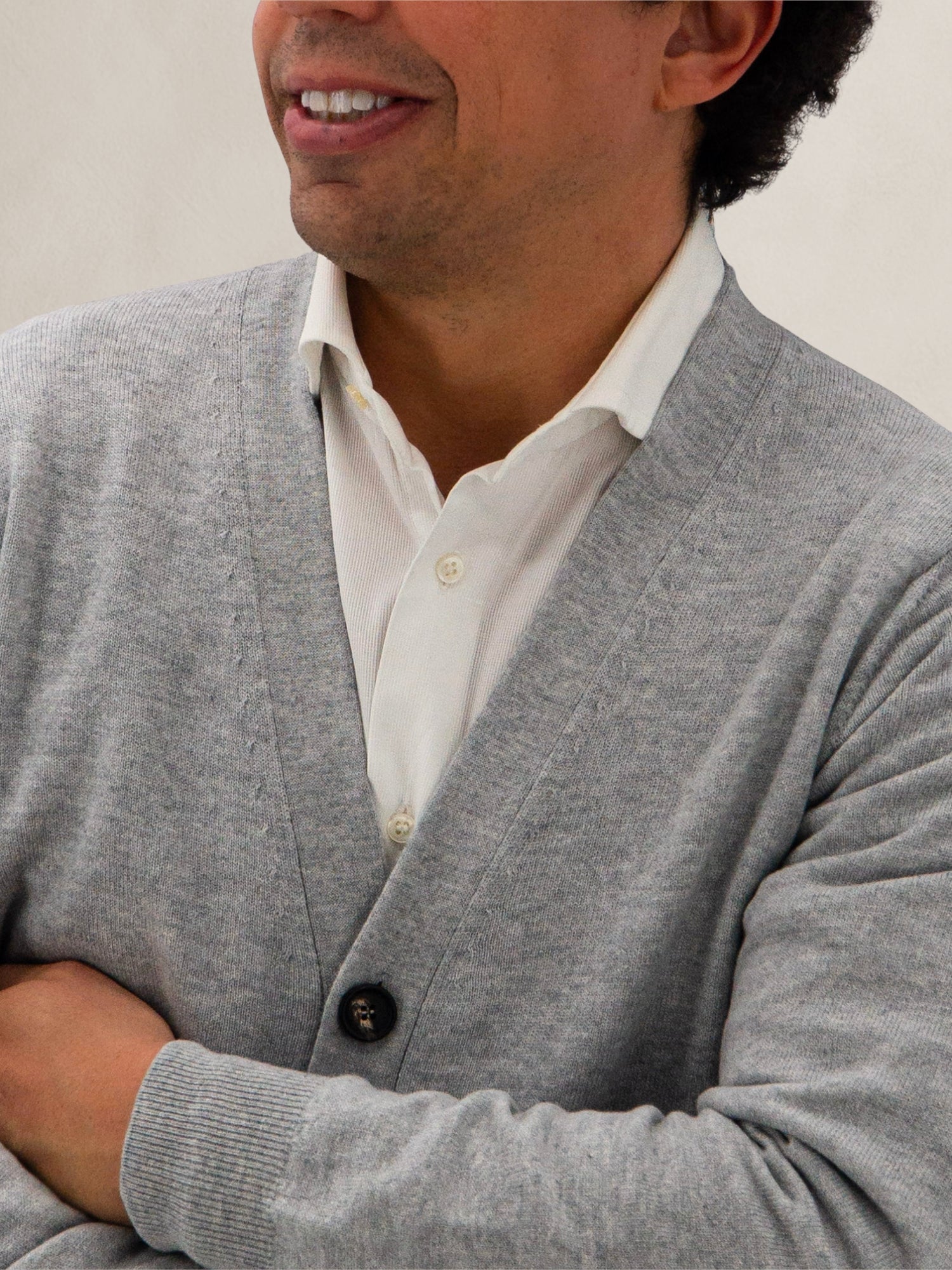 Cardigan 2 Ply 100% Cashmere - Moka