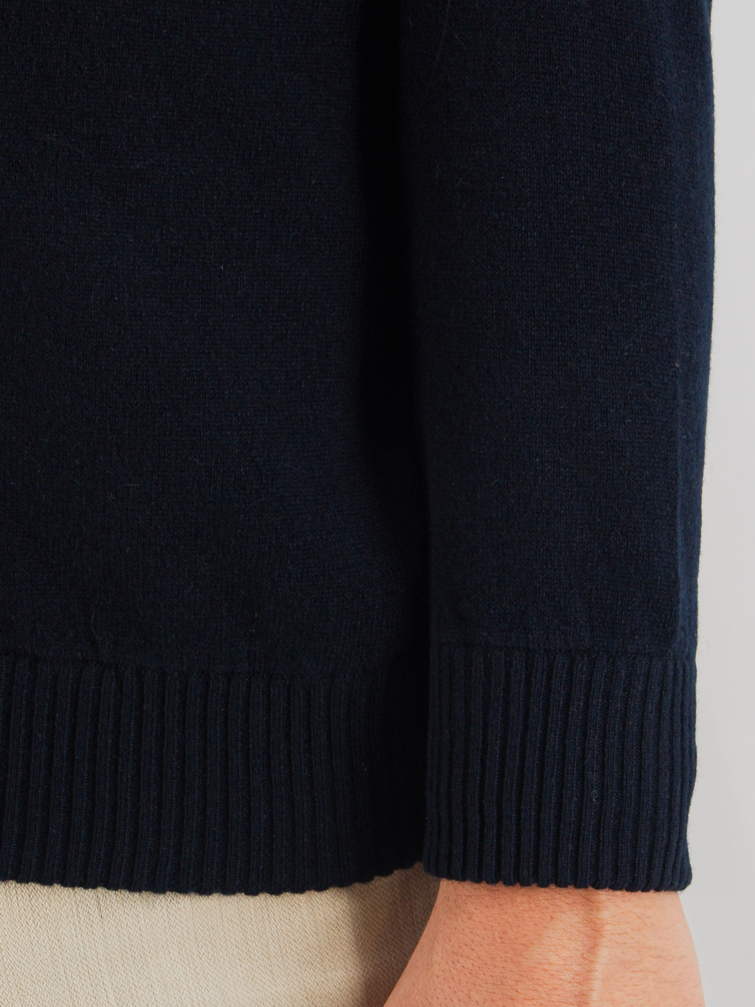 Full Zip 100% Cashmere Blu Navy