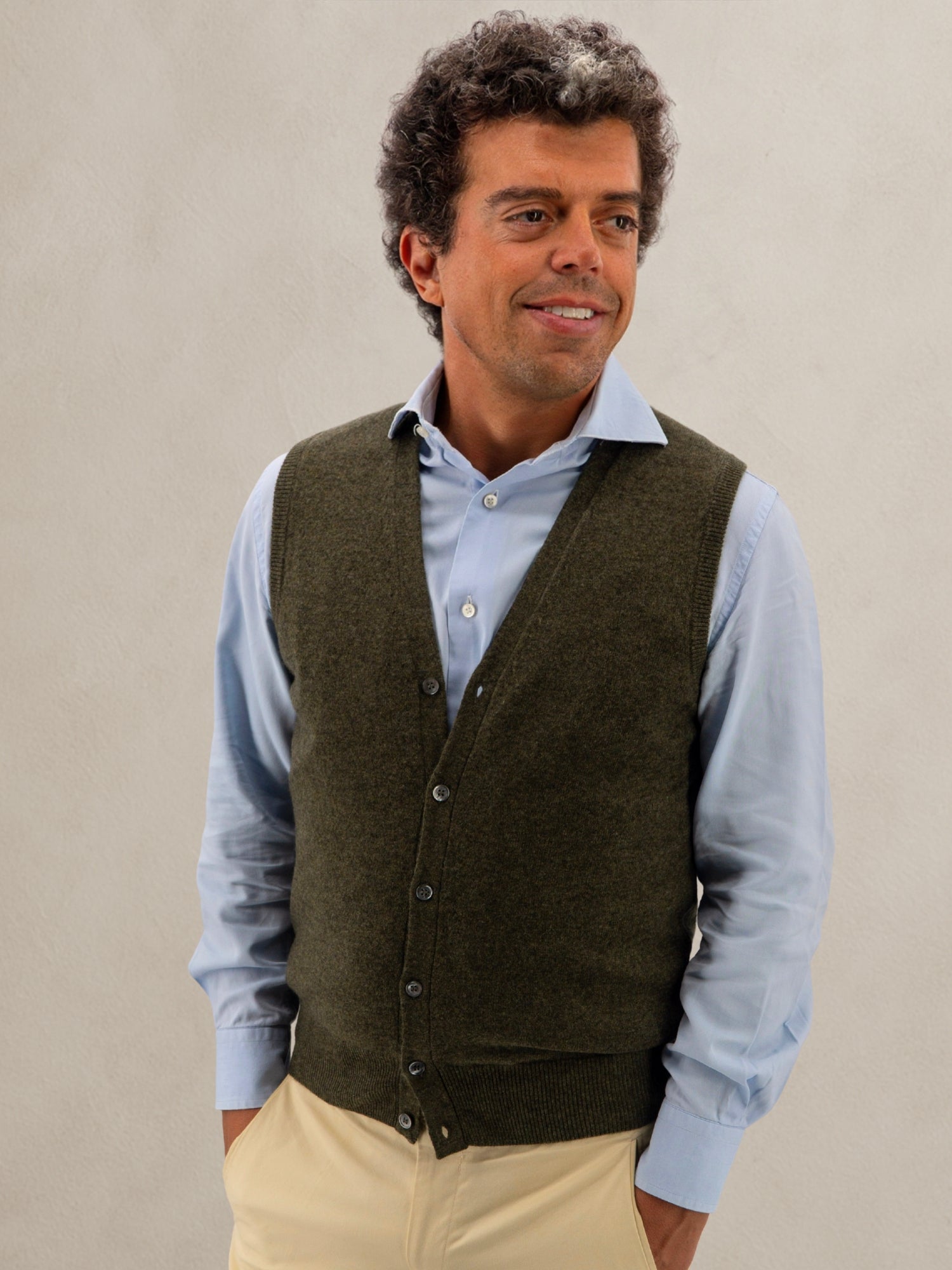 GILET BOTTONI BORNEO 100% CASHMERE