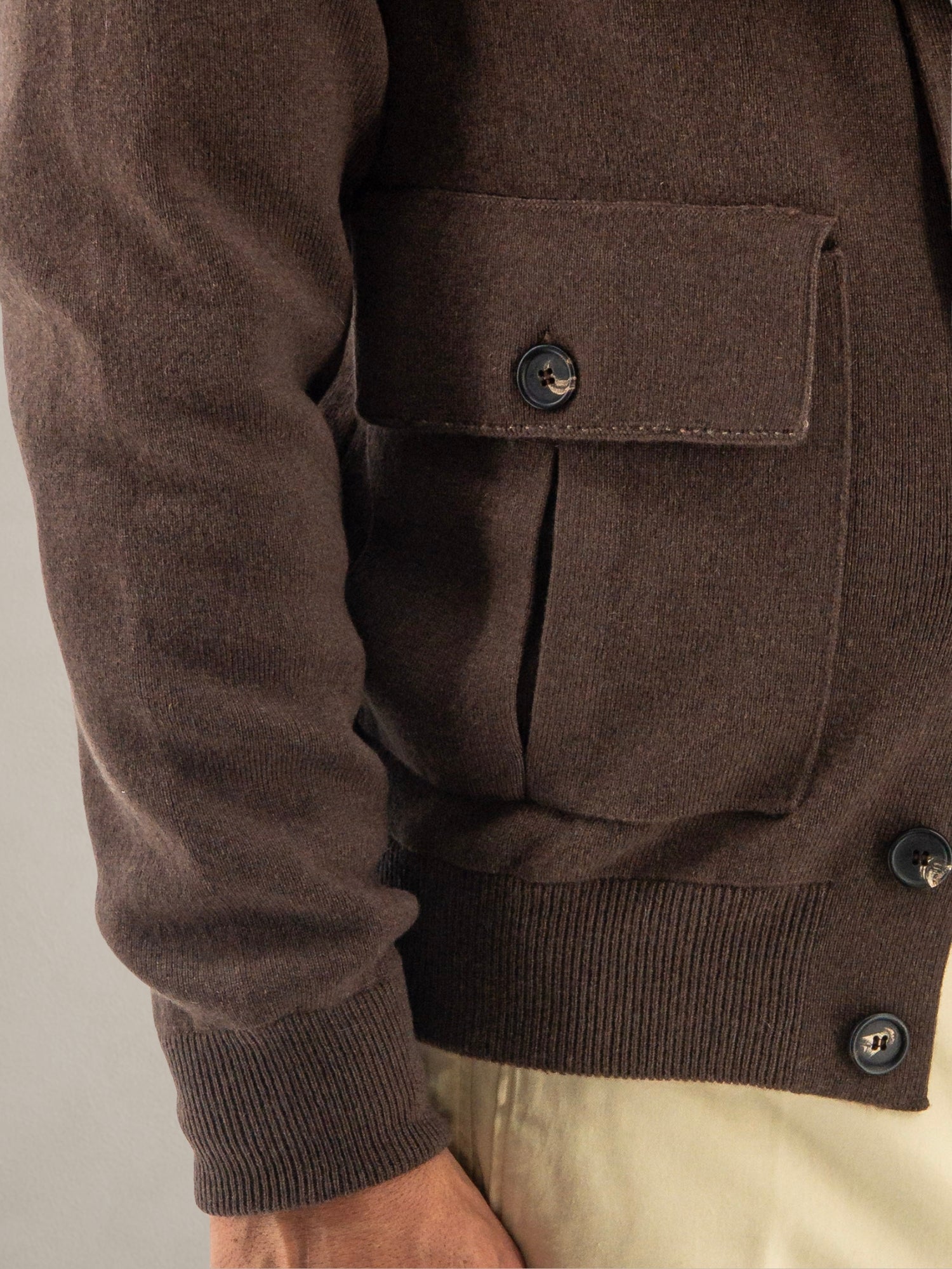 Bomber Milano Caffè 100% Cashmere