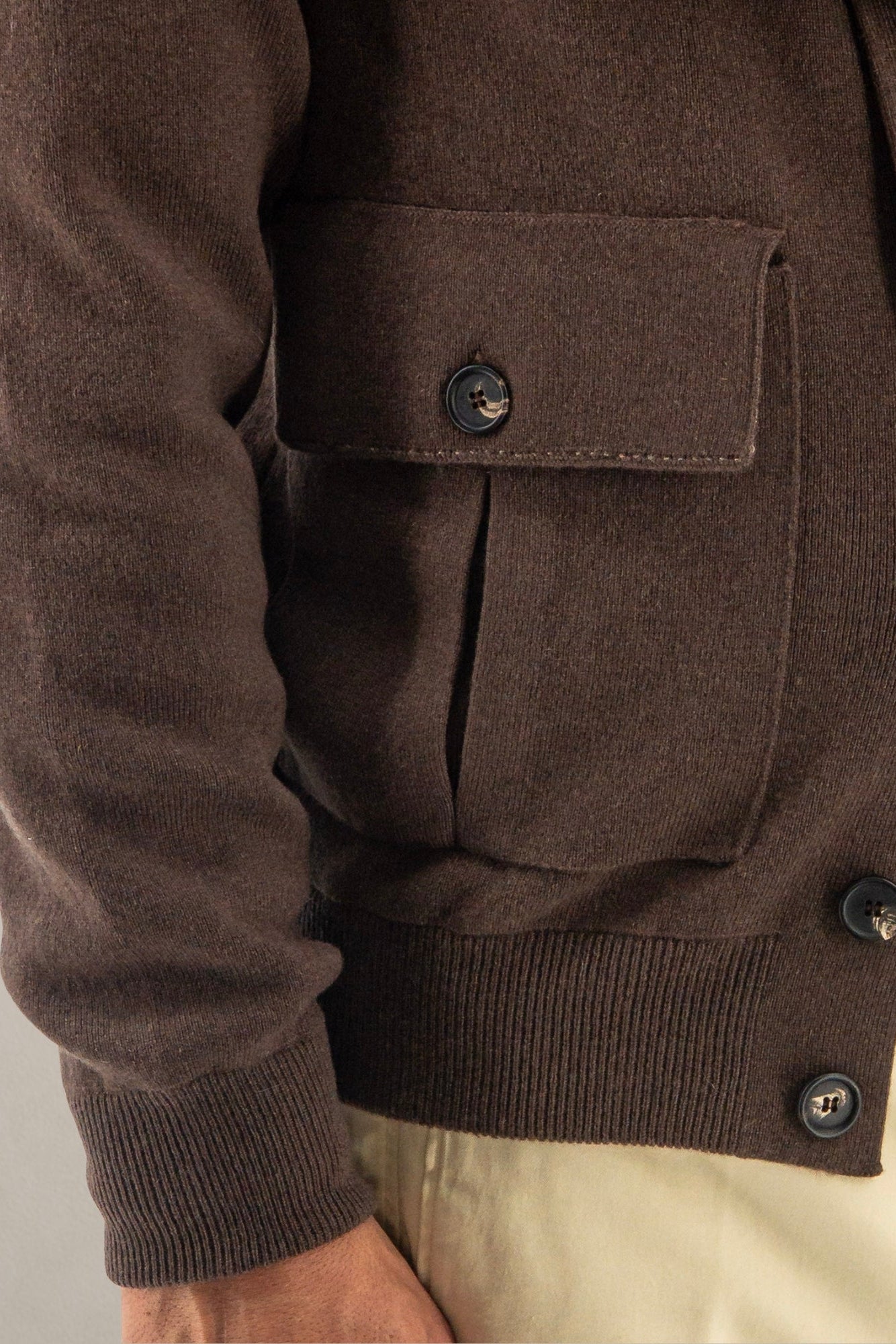 Bomber Milano Caffè 100% Cashmere