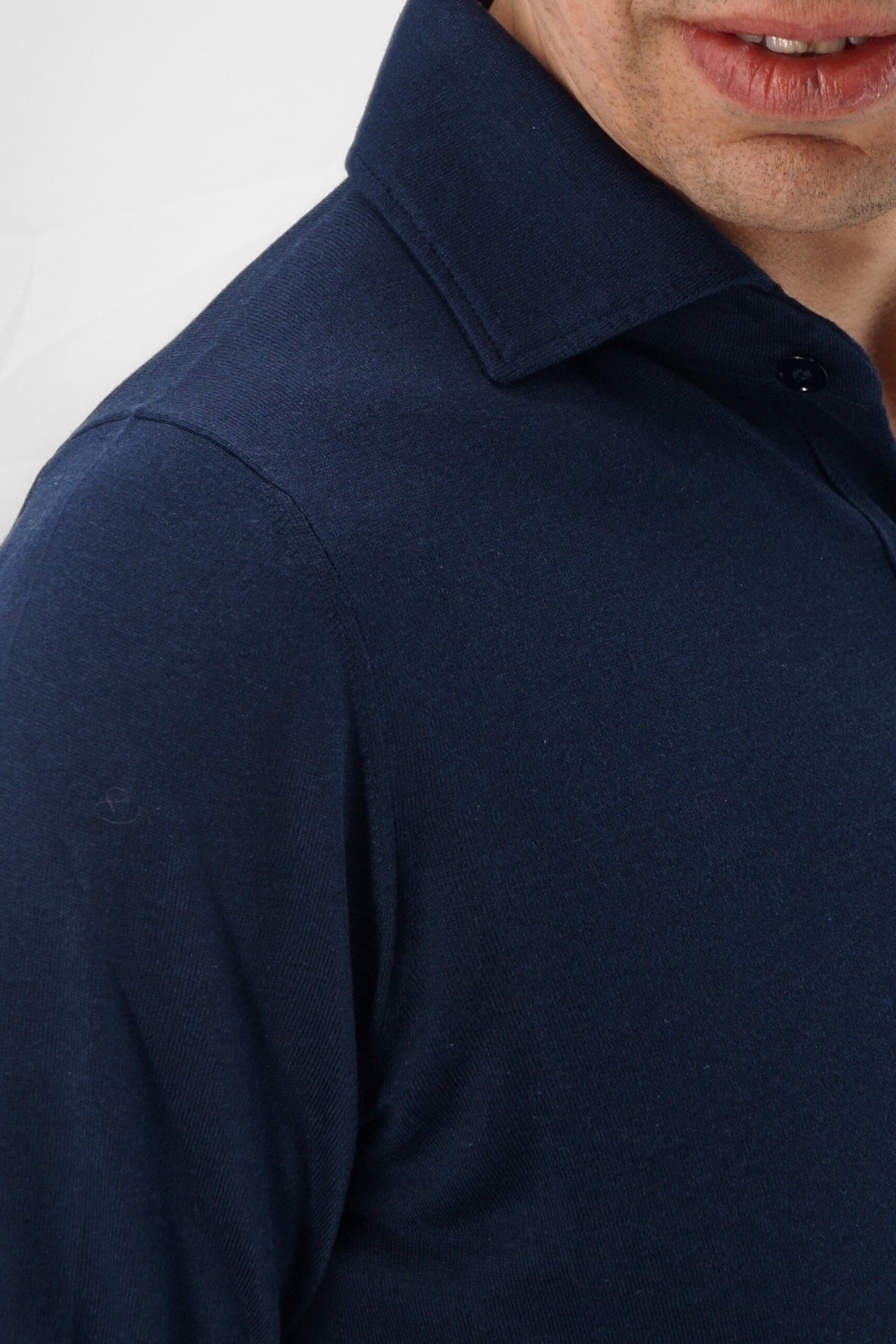 Knit Shirt Midnight Blue 100% Silk