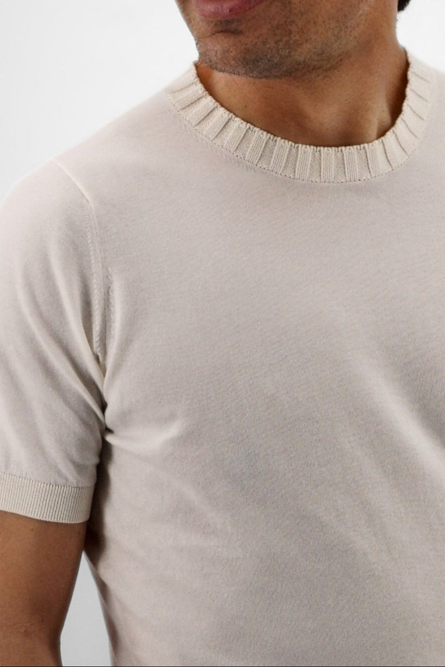 T-Shirt Costiera Latte 100% Cotone