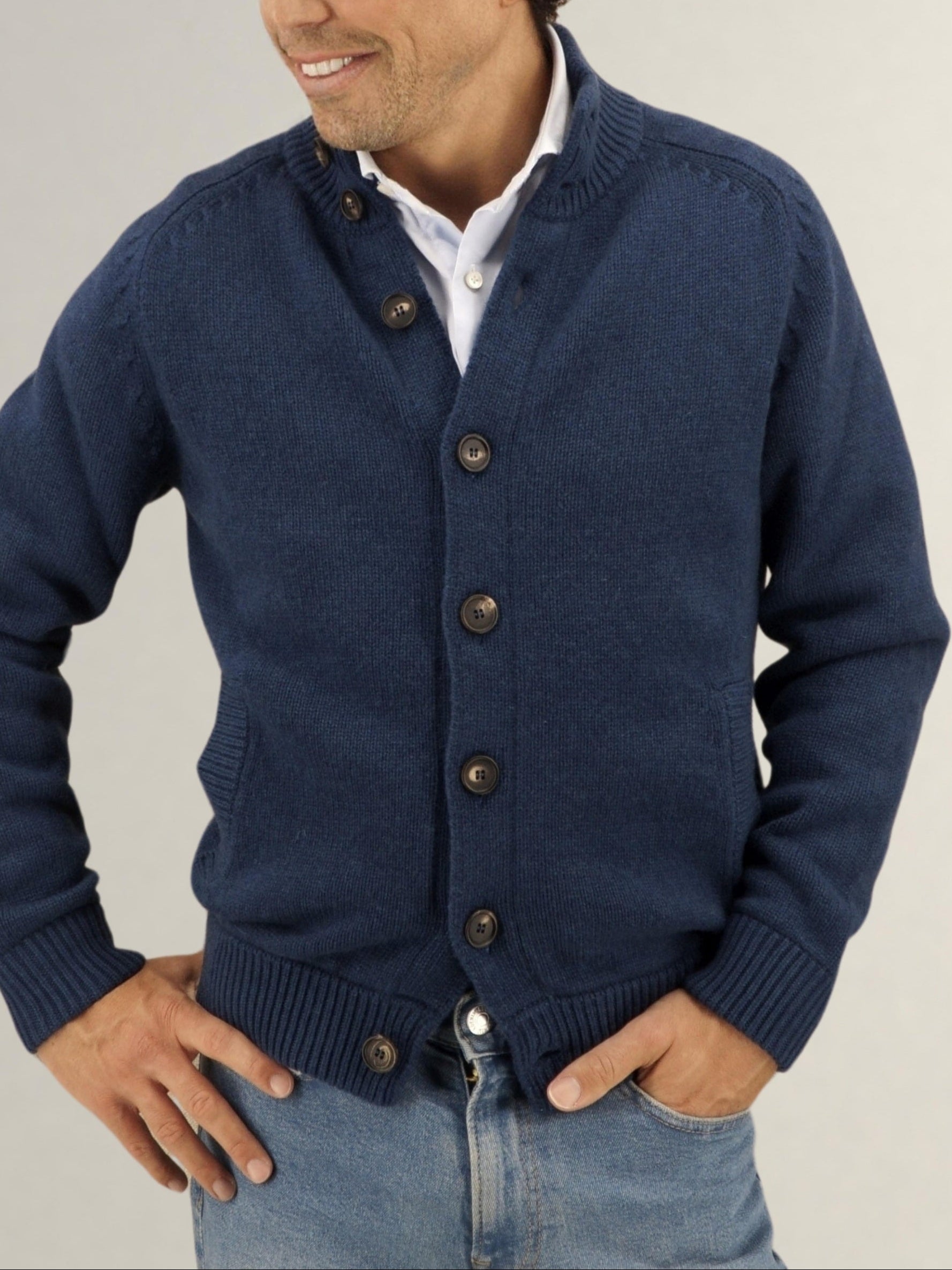 Giacca Langhe Prussian 100% Cashmere