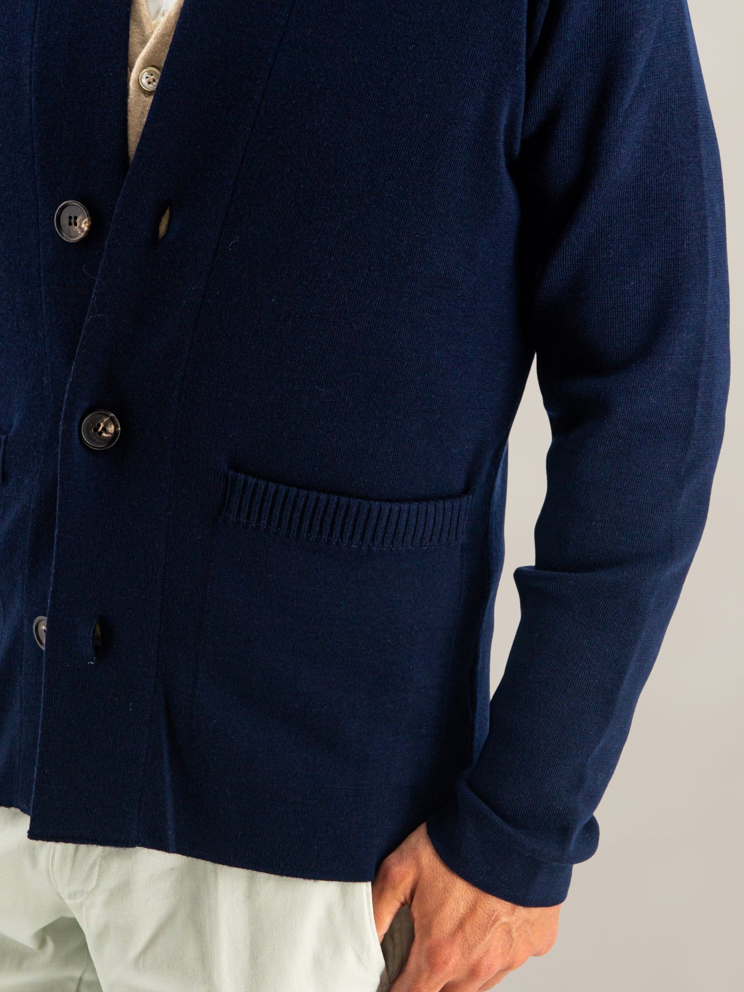 Giacca Sky 100% Lana Blu Notte