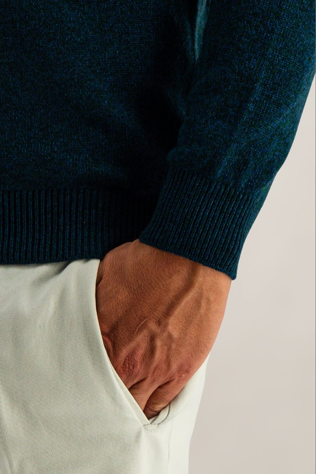 Girocollo Nuvola Verde Notte 100% Cashmere