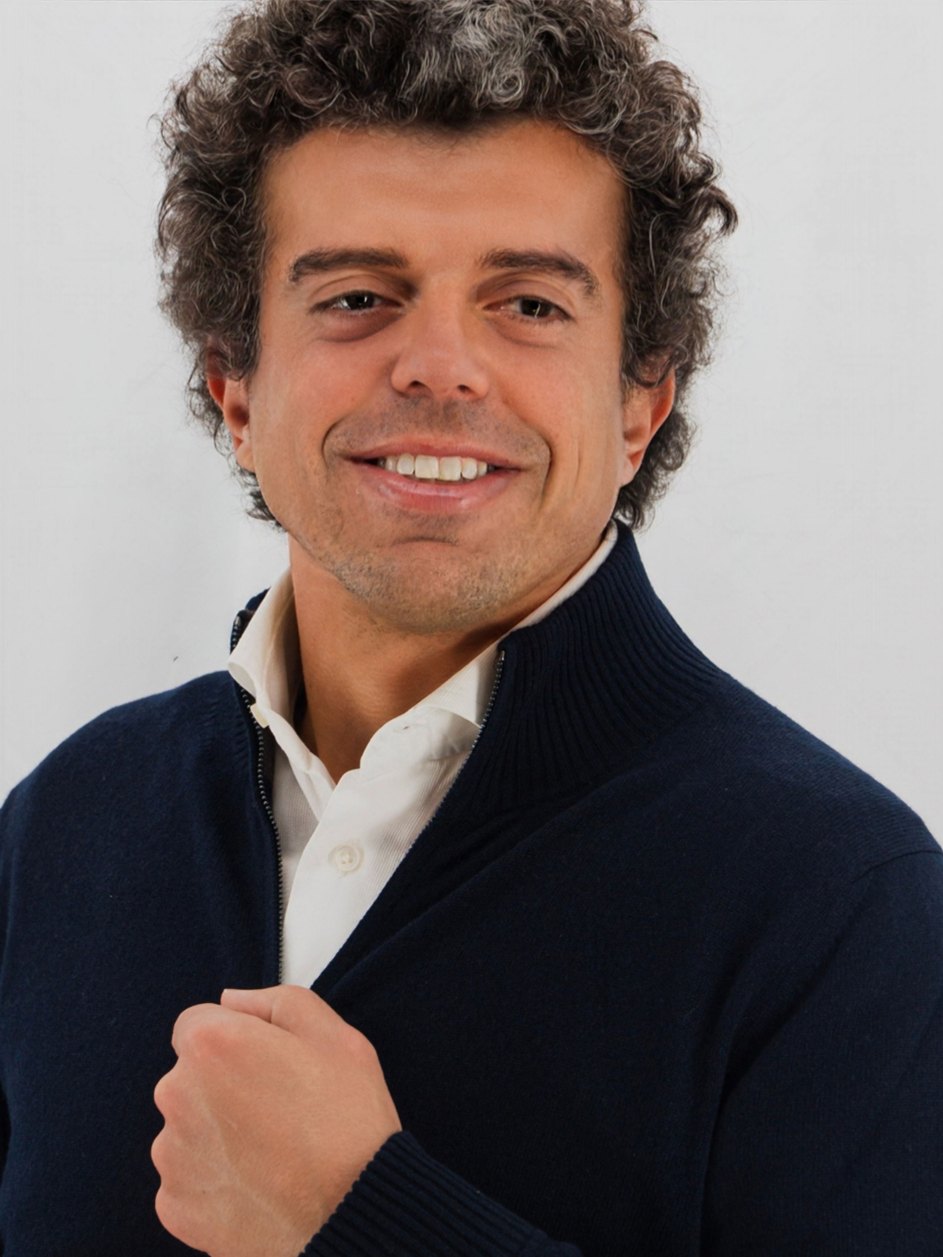 Full Zip 100% Cashmere Blu Navy