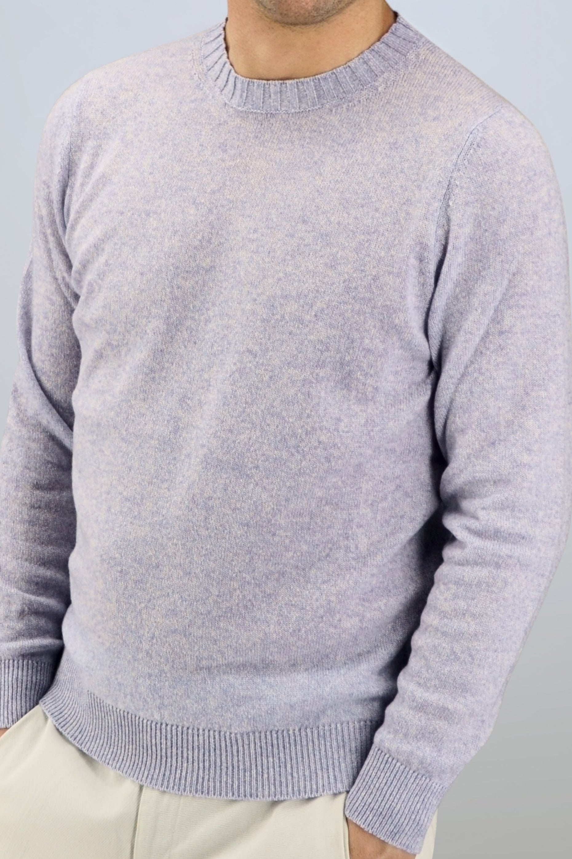 Girocollo Nuvola Glicine 100% Cashmere