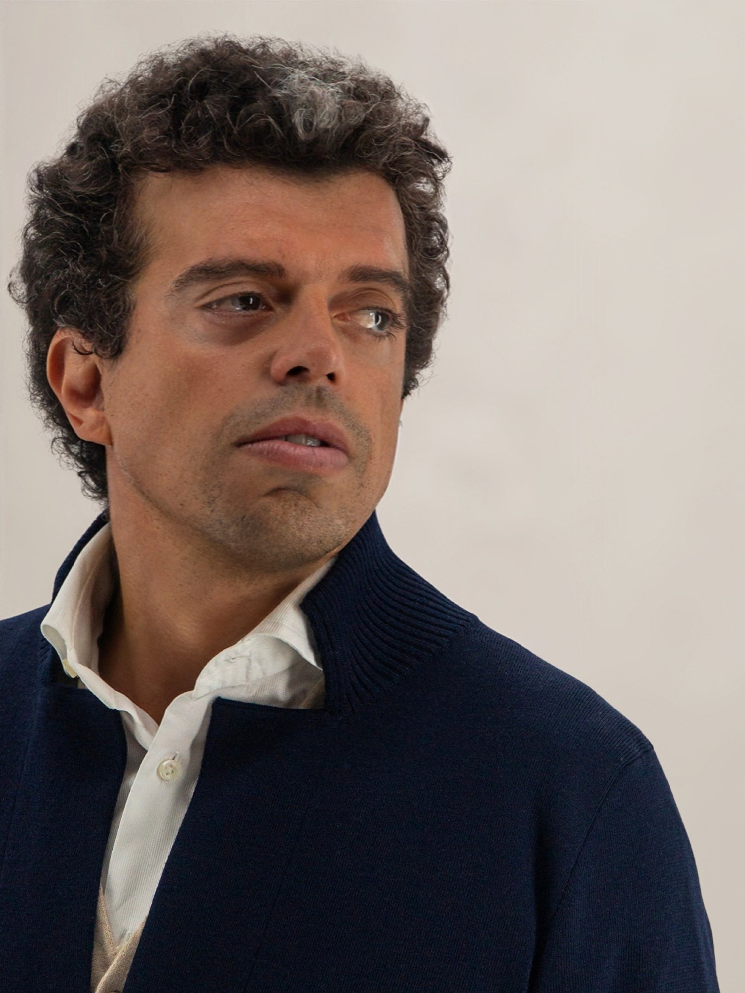 Giacca Sky 100% Lana Blu Notte