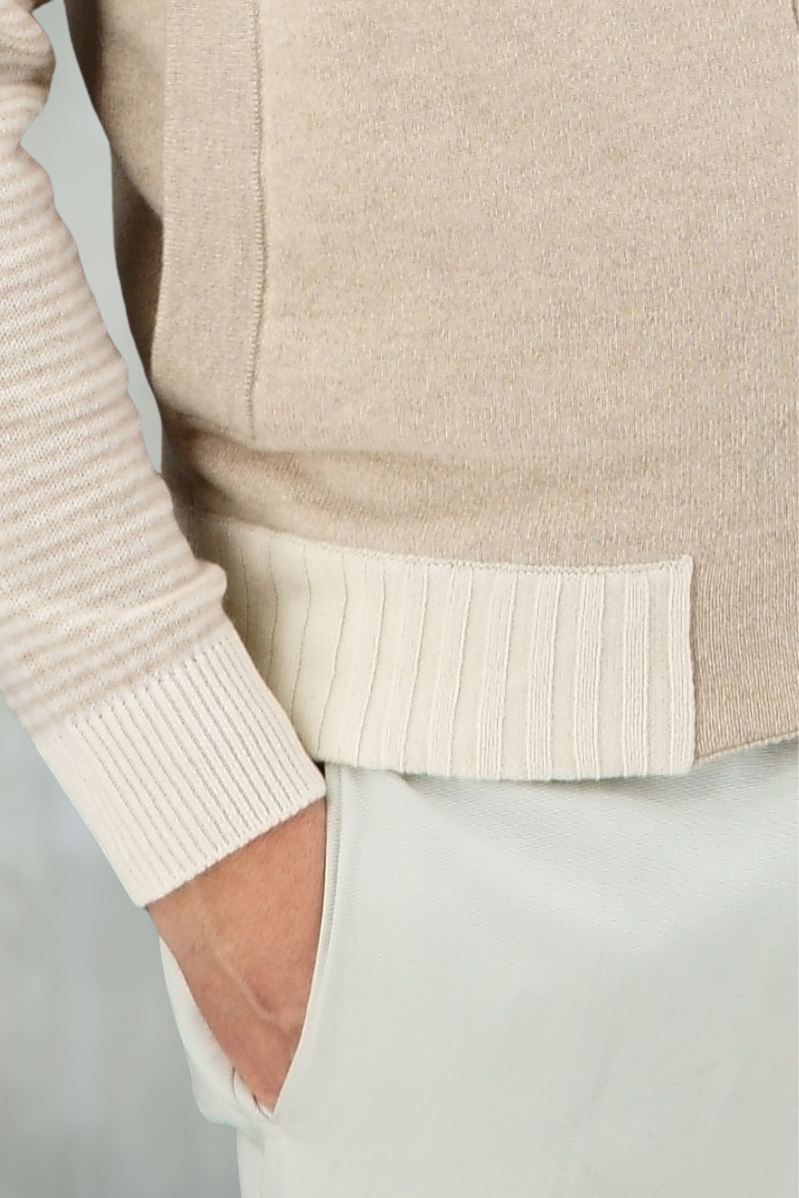 Double Vest Pebble 100% Cashmere