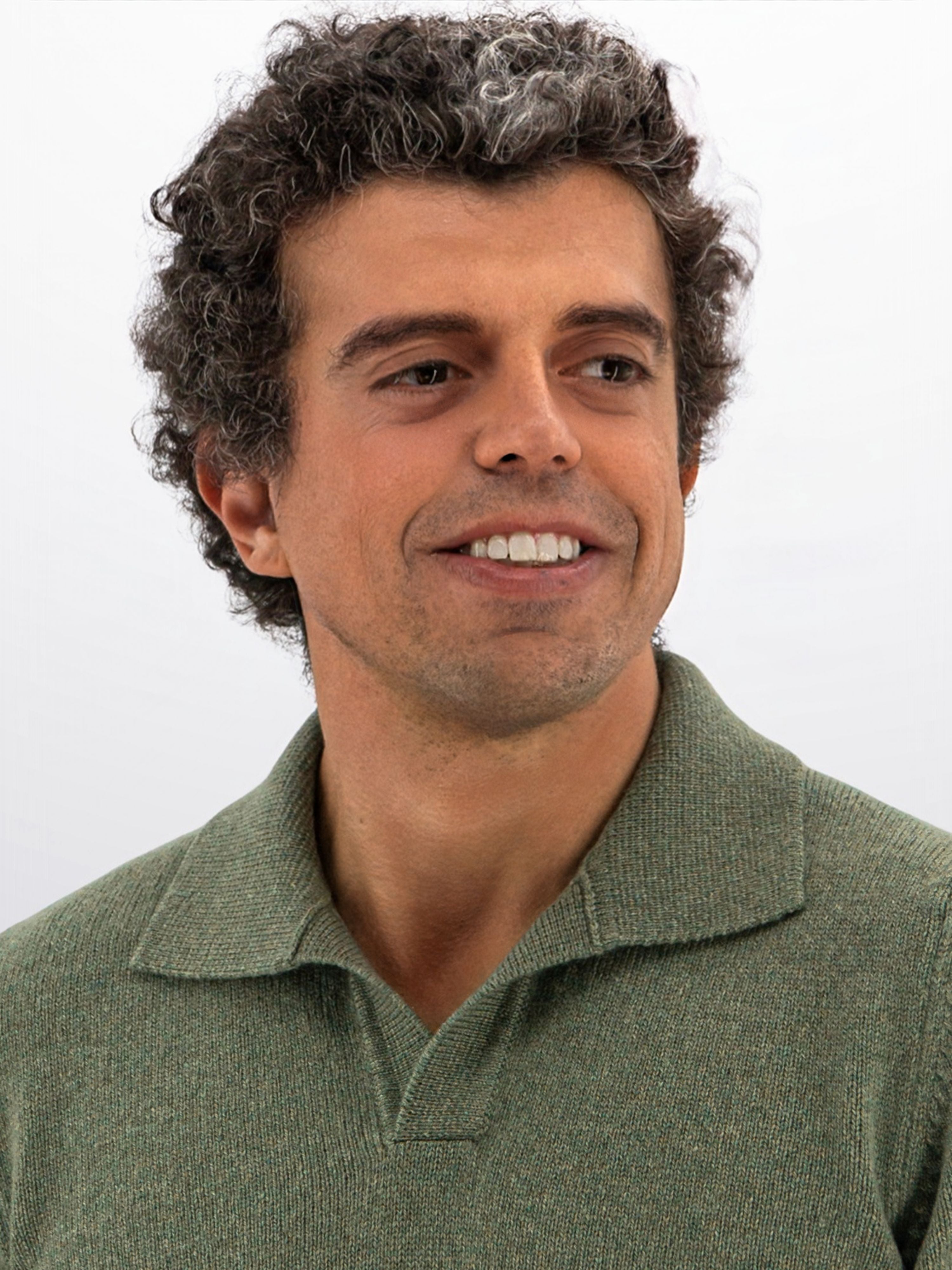 Polo Sweater 100% Cashmere Verde