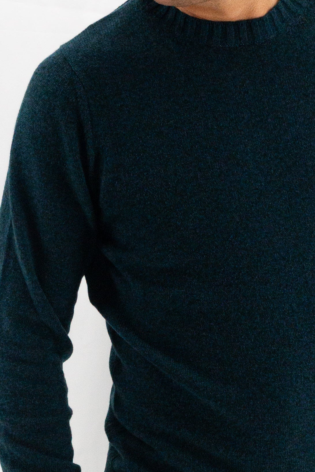 Girocollo Nuvola Verde Notte 100% Cashmere