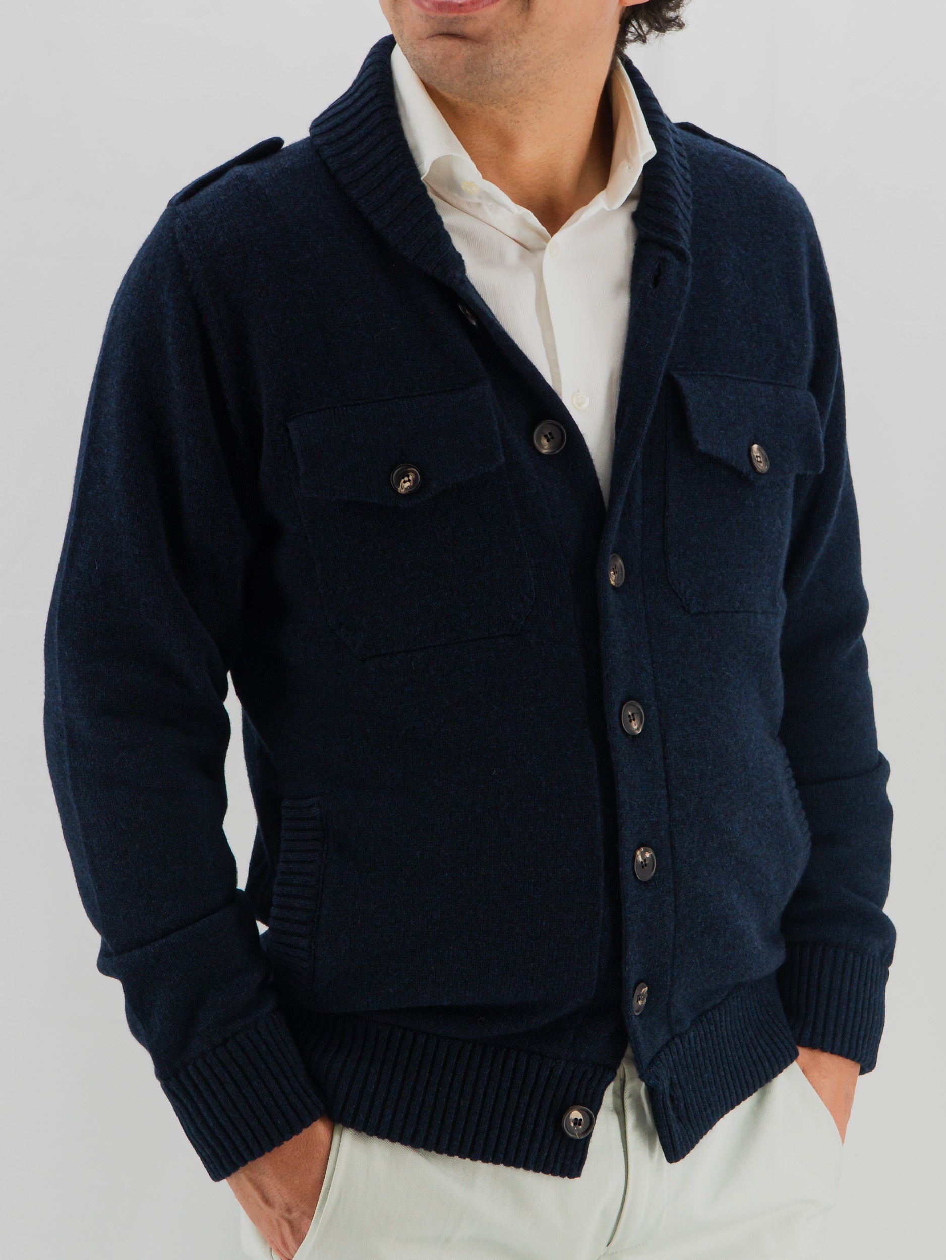 Giacca Brera Blu Navy 100% Cashmere