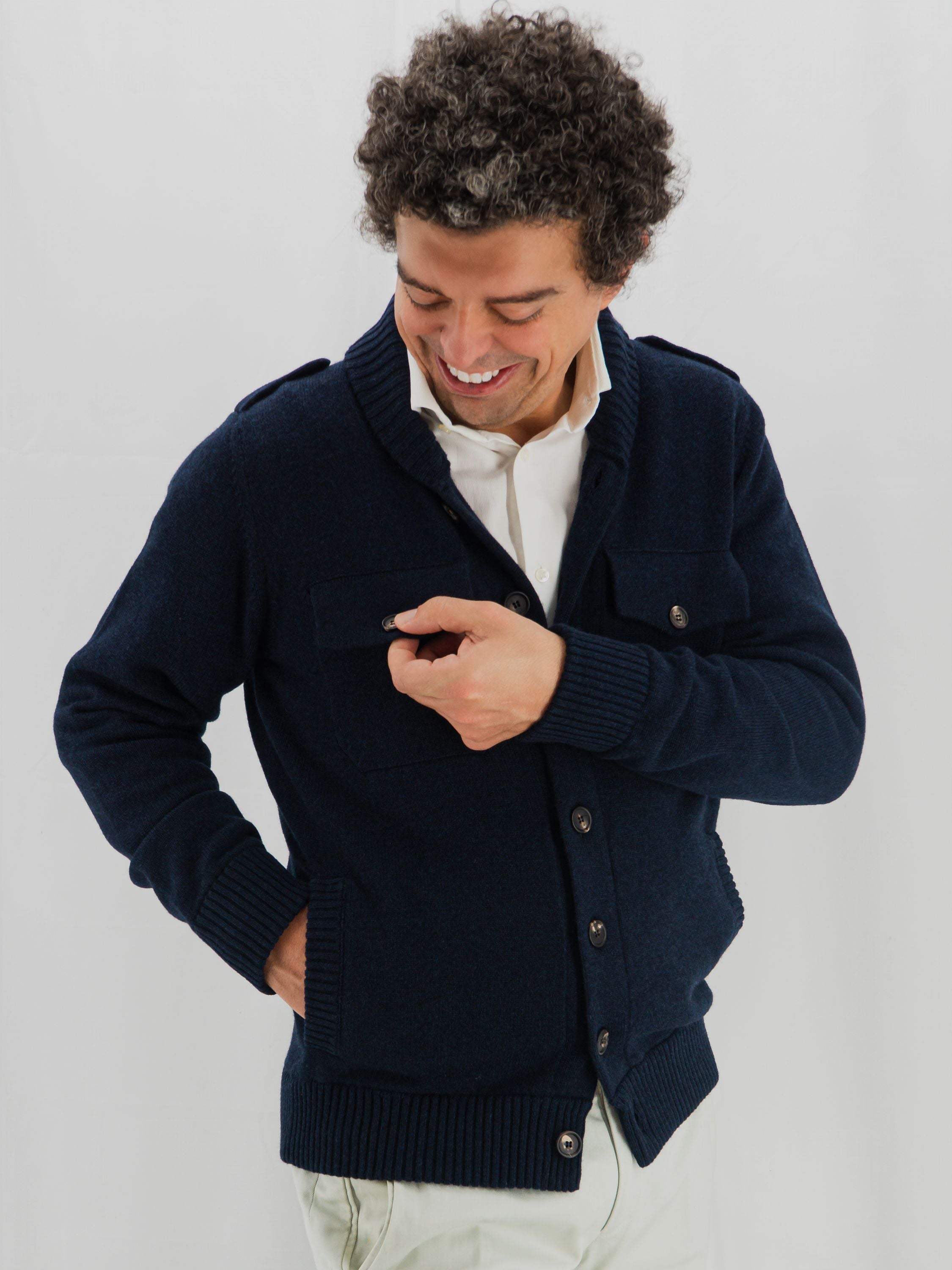 Giacca Brera Blu Navy 100% Cashmere