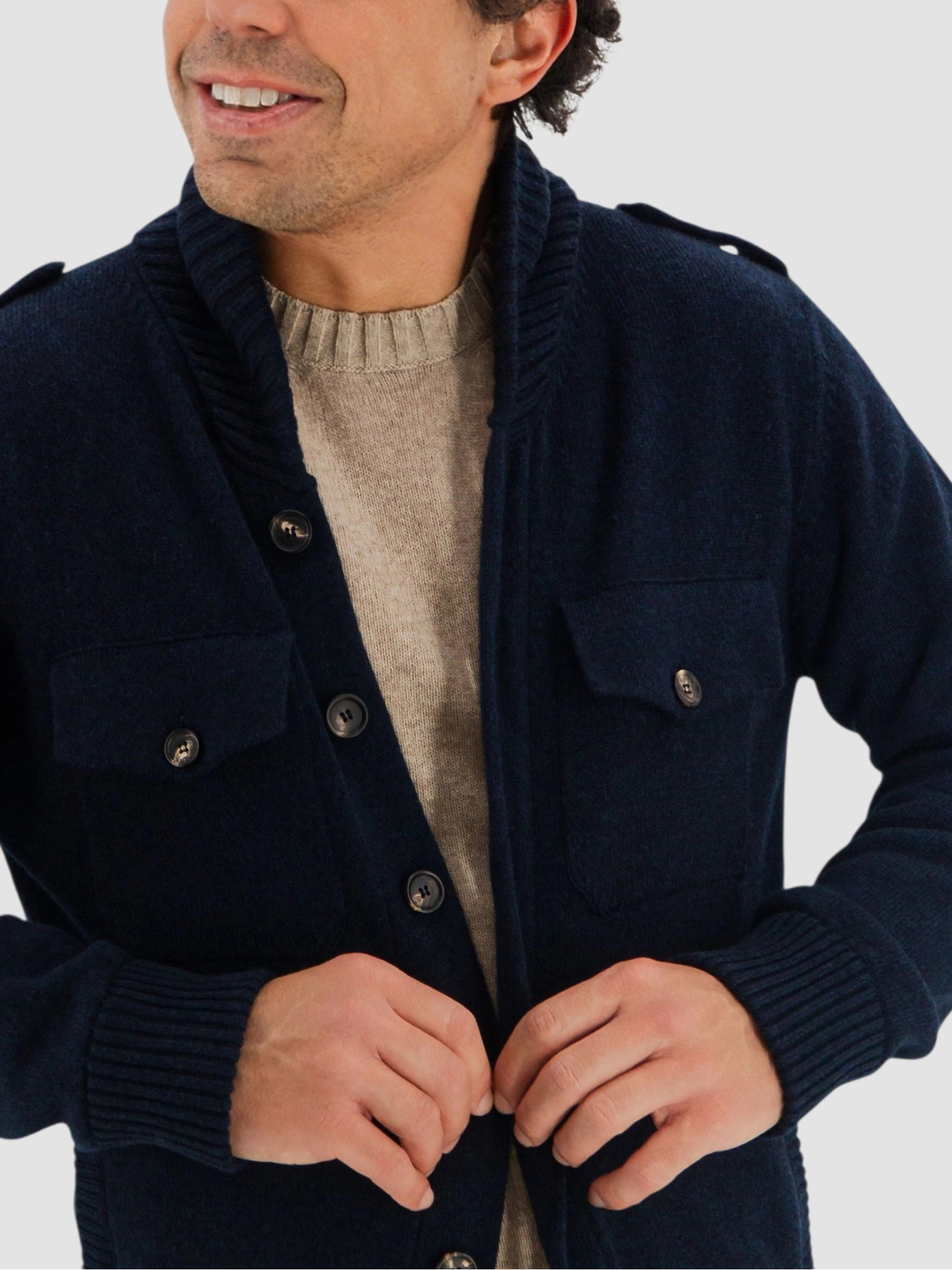 Giacca Brera Blu Navy 100% Cashmere