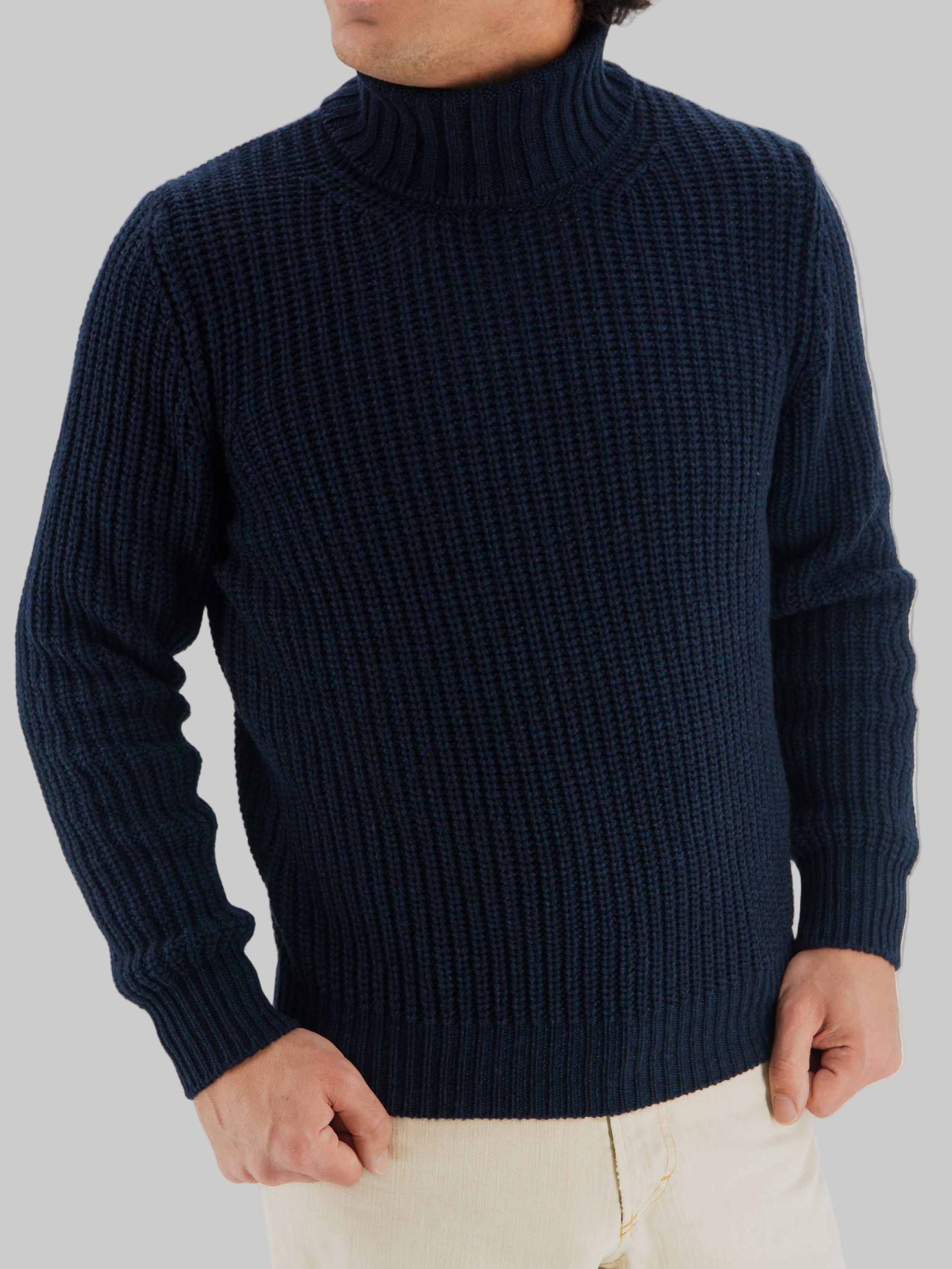 Dolcevita Pannocchia Blu Navy 100% Cashmere