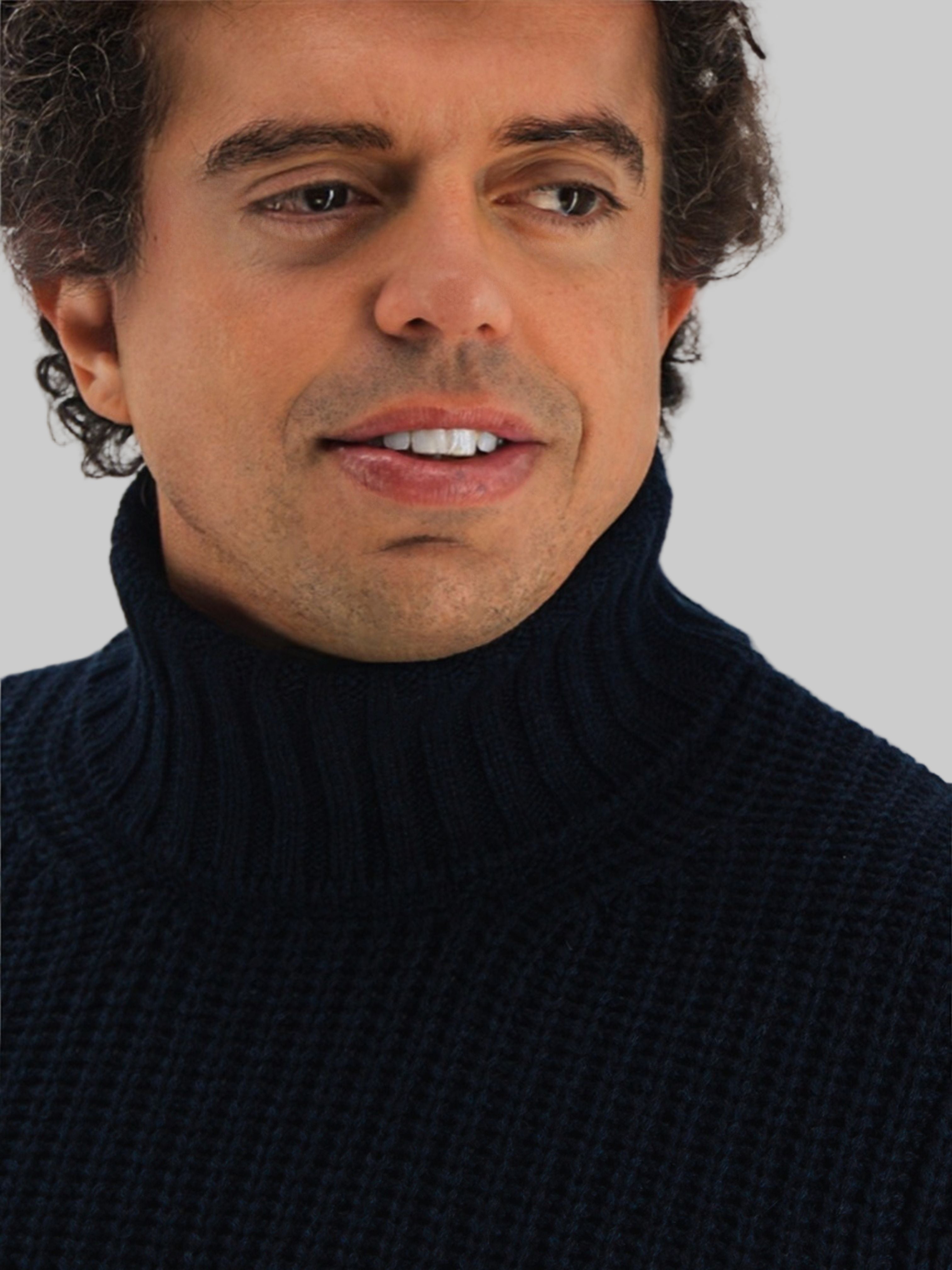 Dolcevita Pannocchia Blu Navy 100% Cashmere