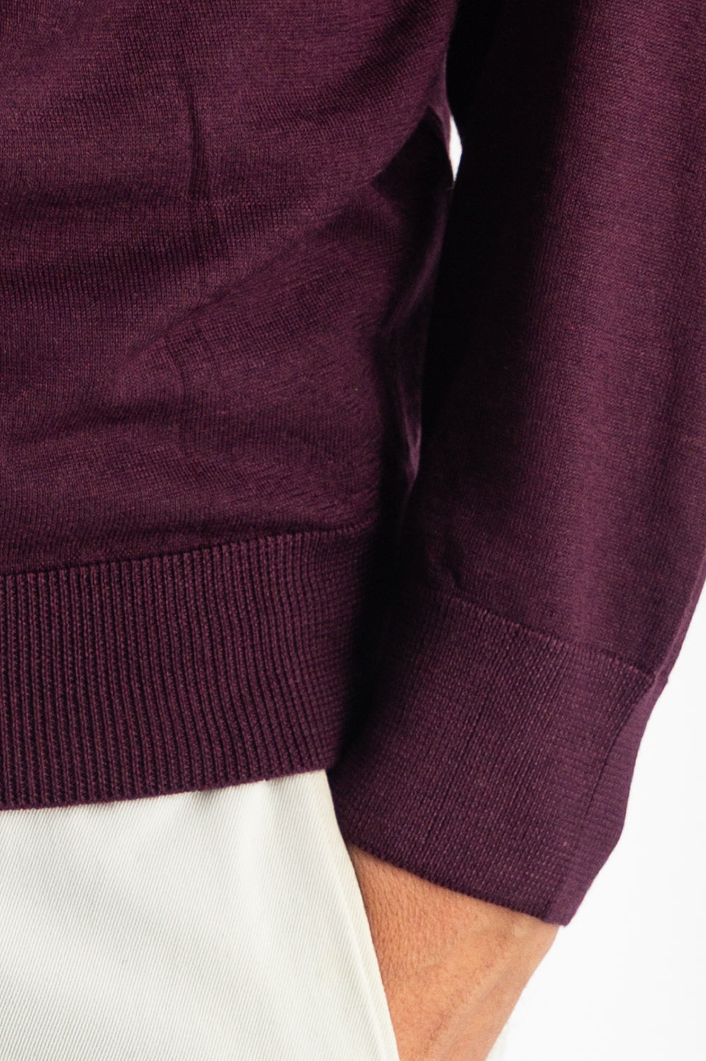 Polo in maglia Blackberry Wine Cashmere Lana e Seta
