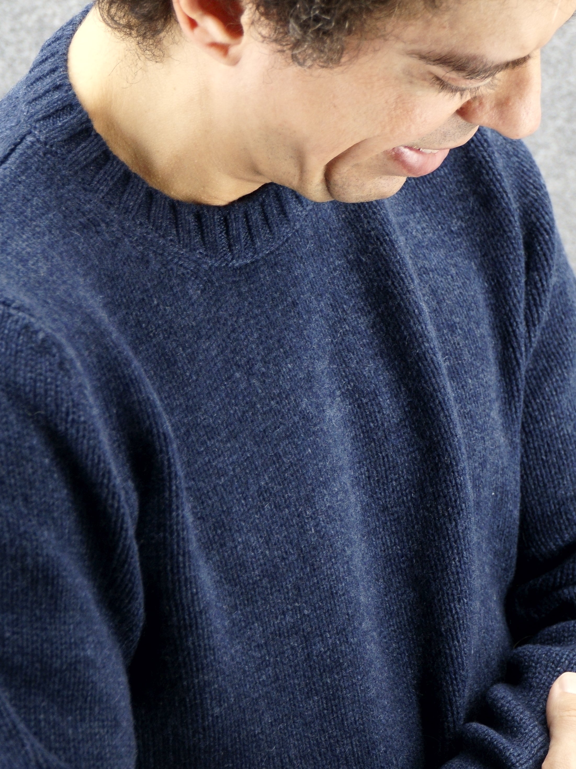 Girocollo Dolomiti Steelblu 100% Cashmere