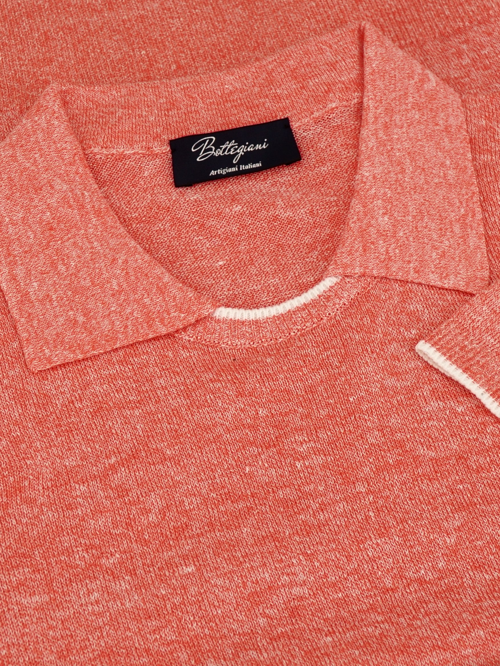 Short Sleeve Tee-Polo Pink Lemonade 68% Linen 32% Cotton