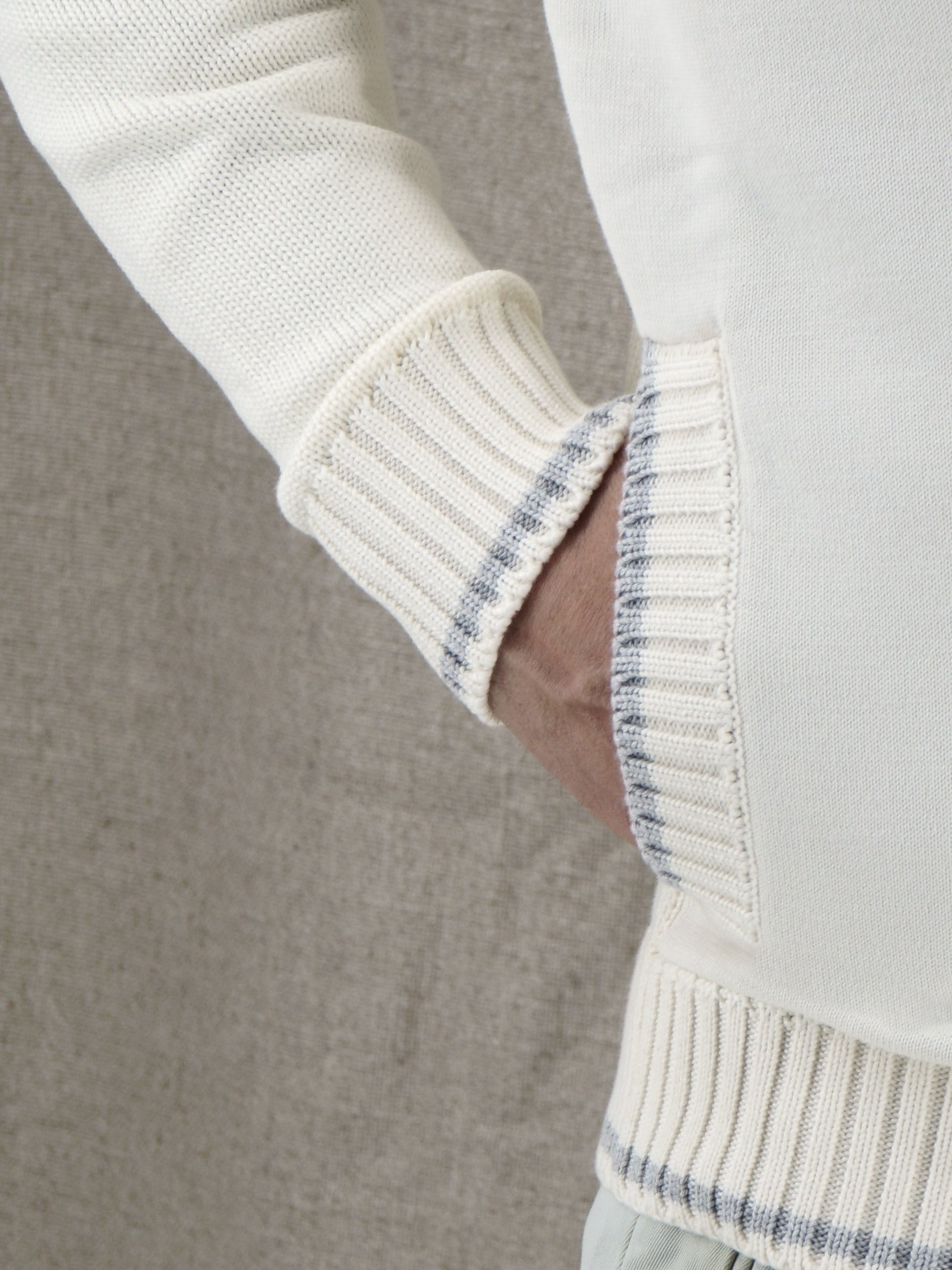 College Bomber Bianco 100% Cotton