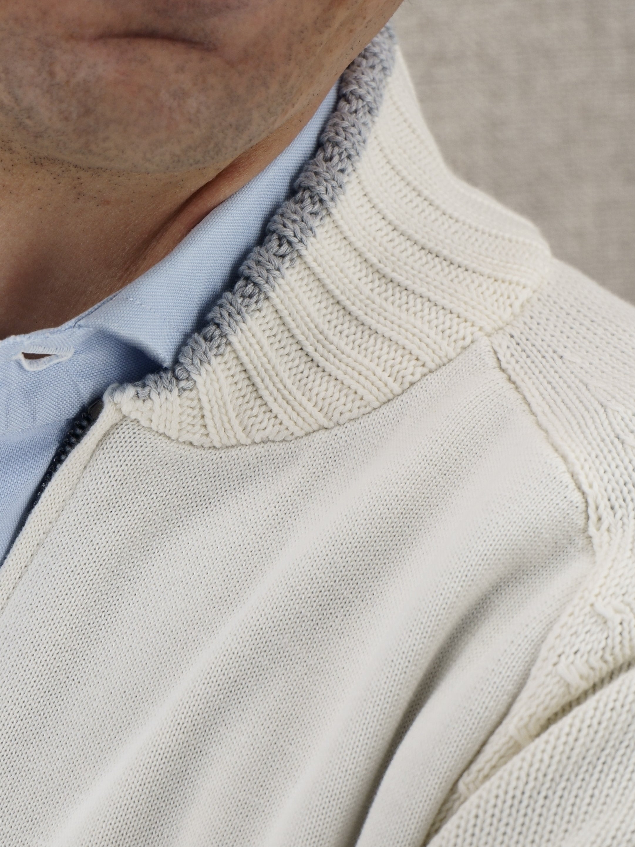 College Bomber Bianco 100% Cotton