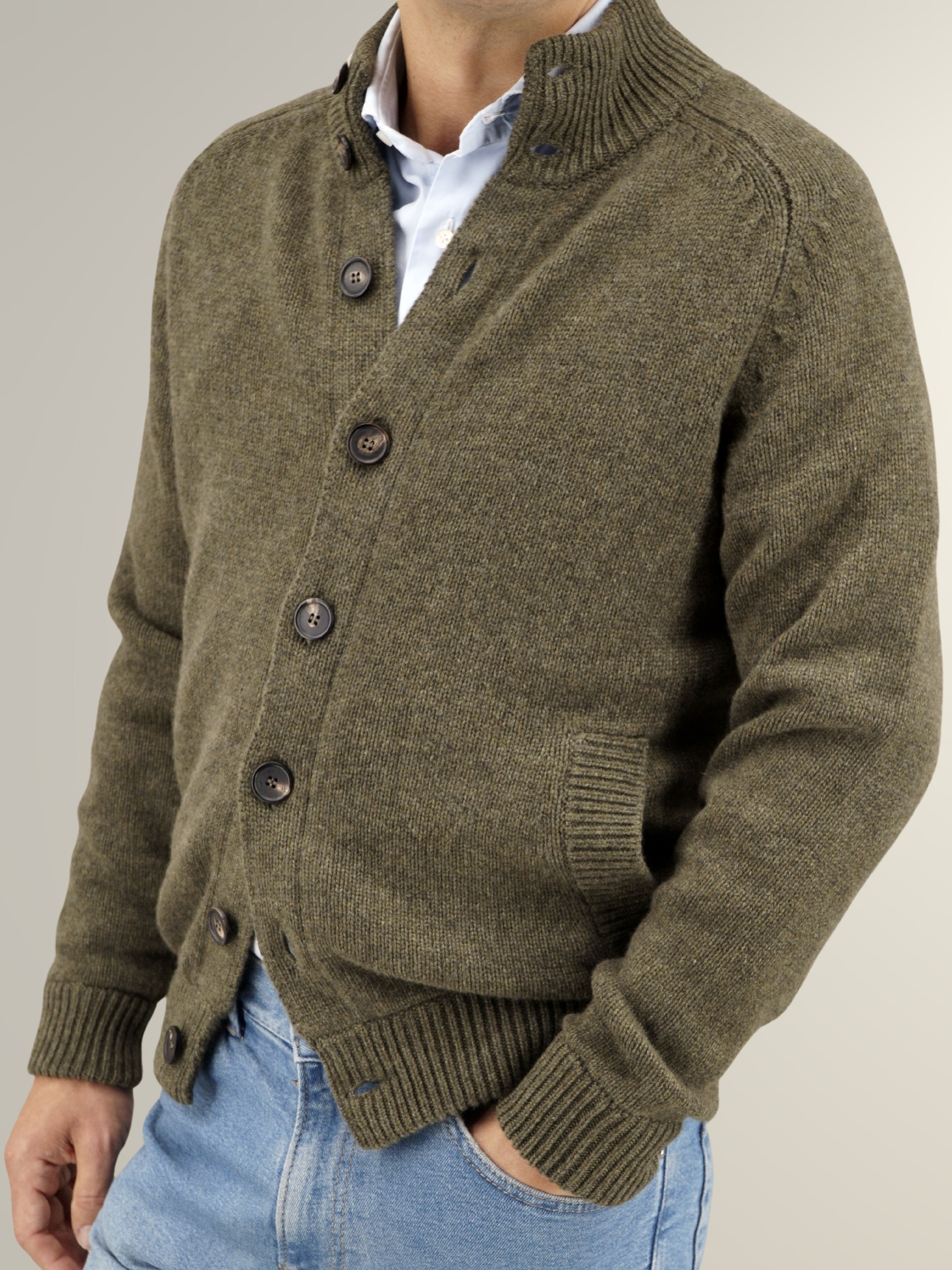 Langhe Jacket Prussian 100% Cashmere