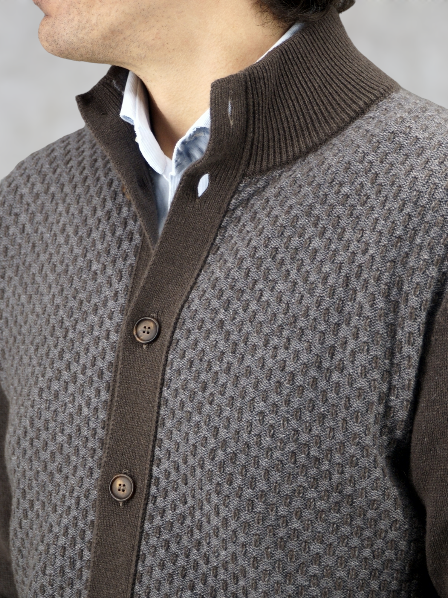 8 Buttons Heritage Ironmood 100% Cashmere
