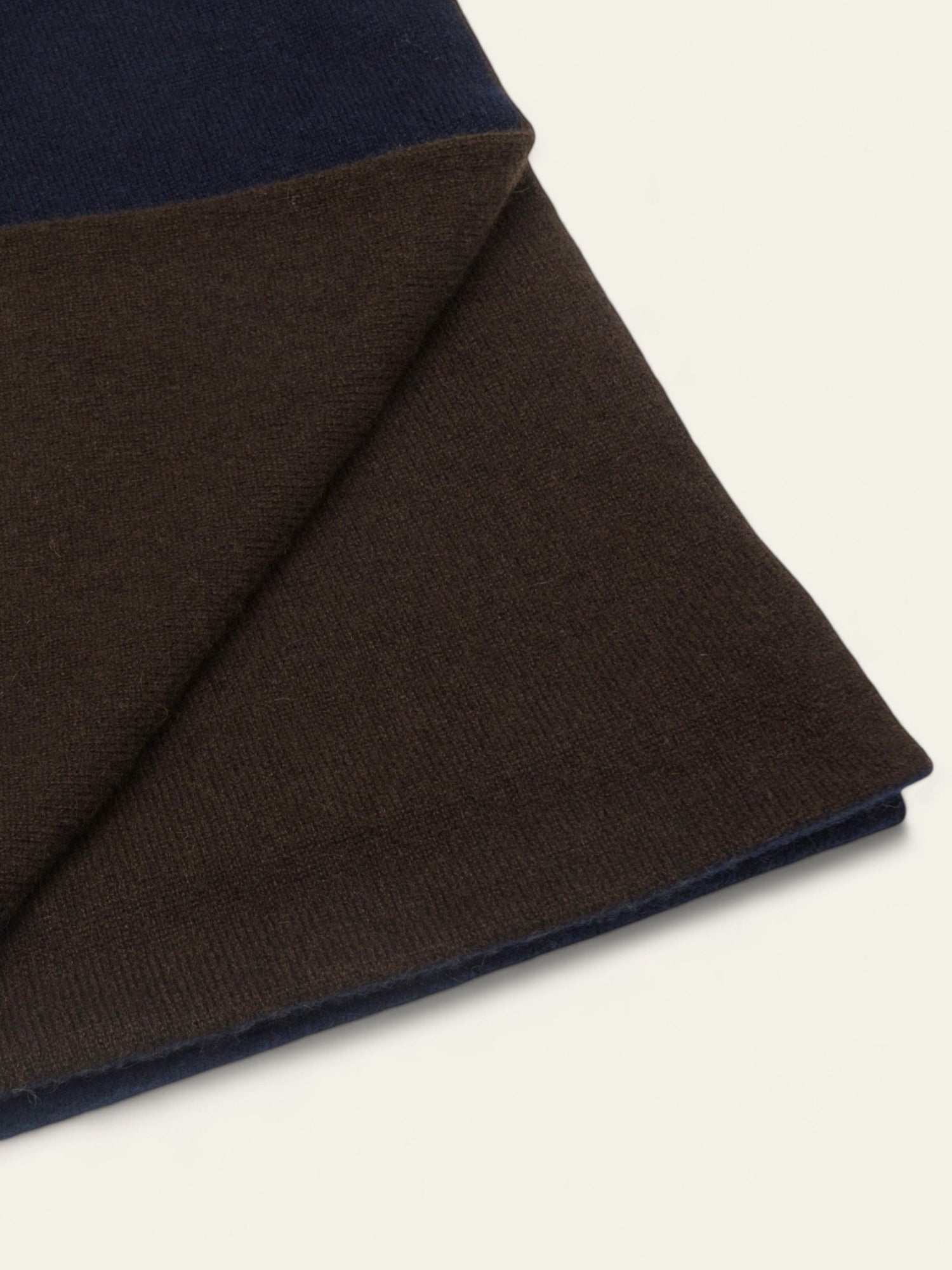 Scarf Two-Tone Navycoffee 100% Cashmere