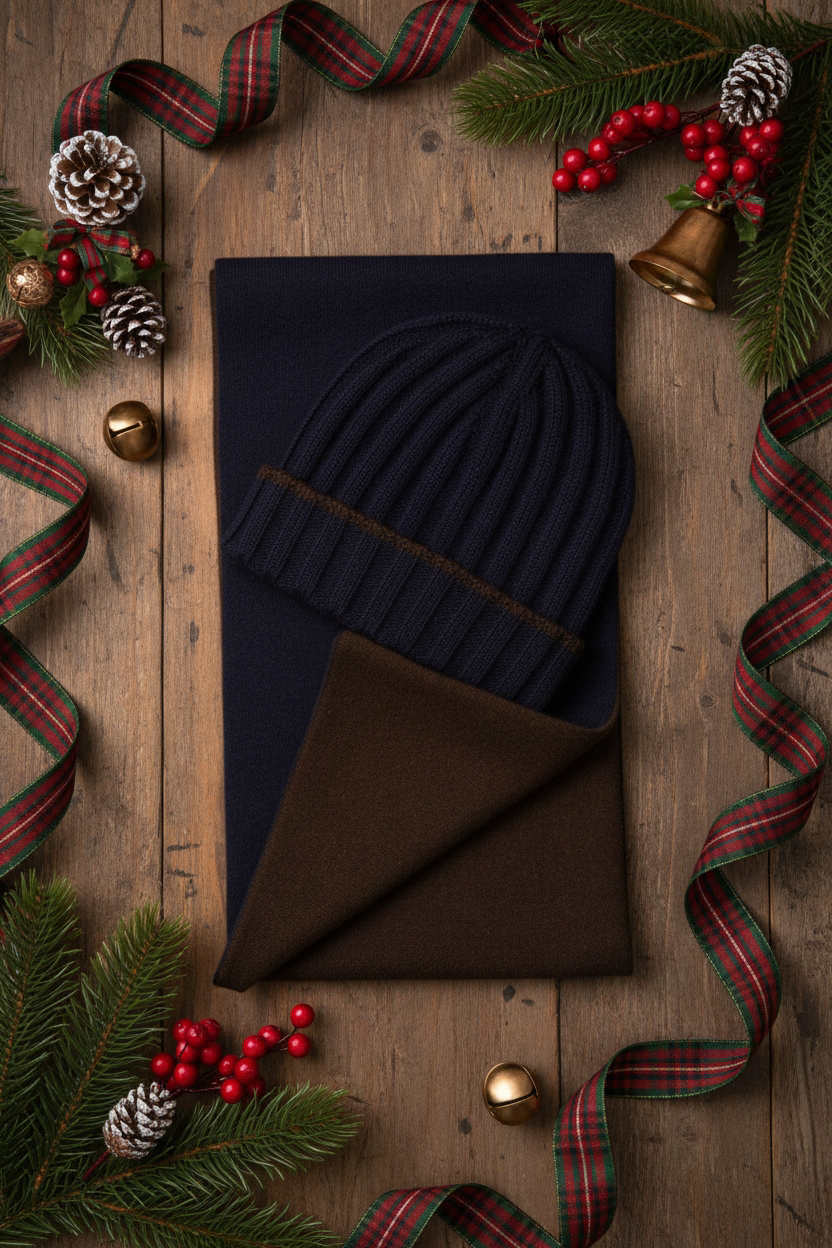 Sciarpa + Cappello Navycoffee Look