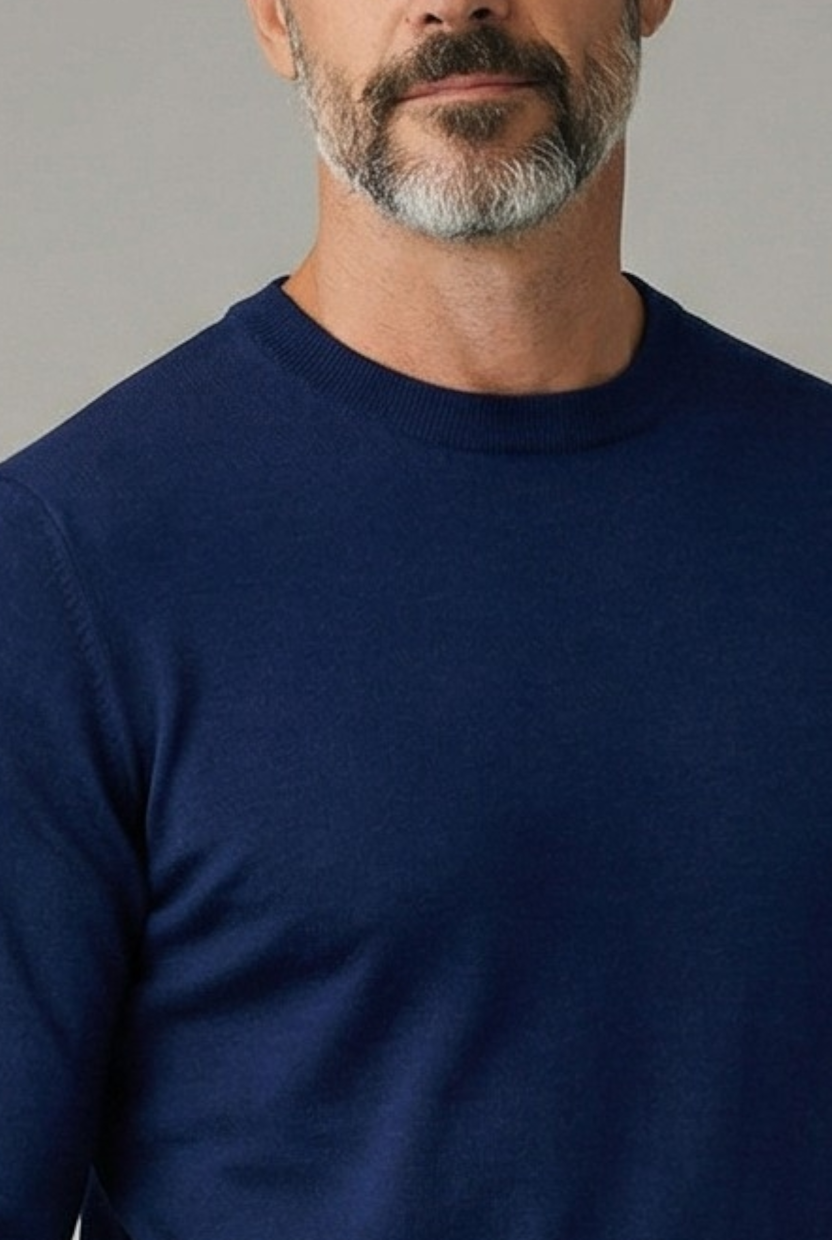 T-Shirt Maniche Lunghe Midnight Blue 100% Seta