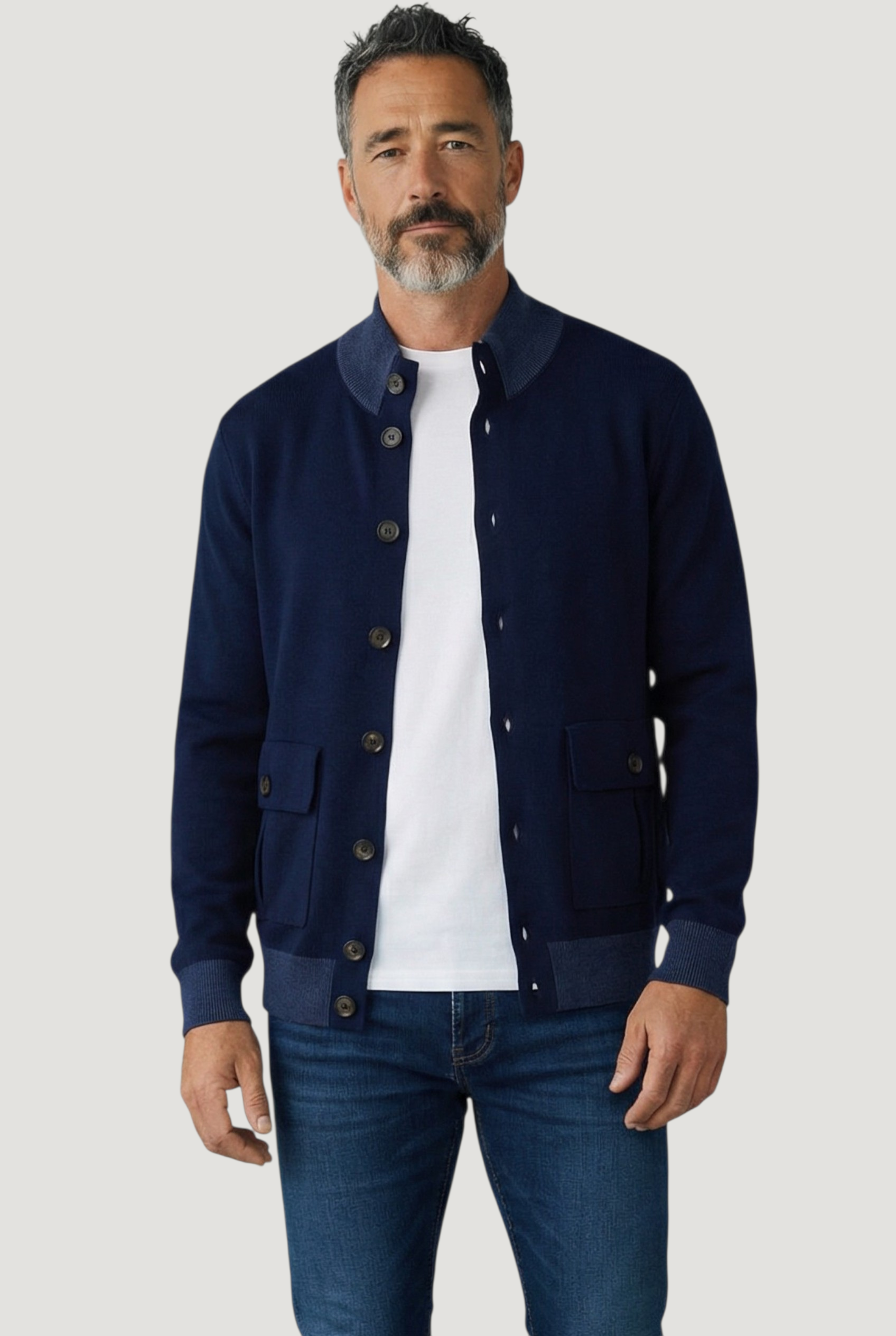 Portofino Bomber Navy 100% Cotton