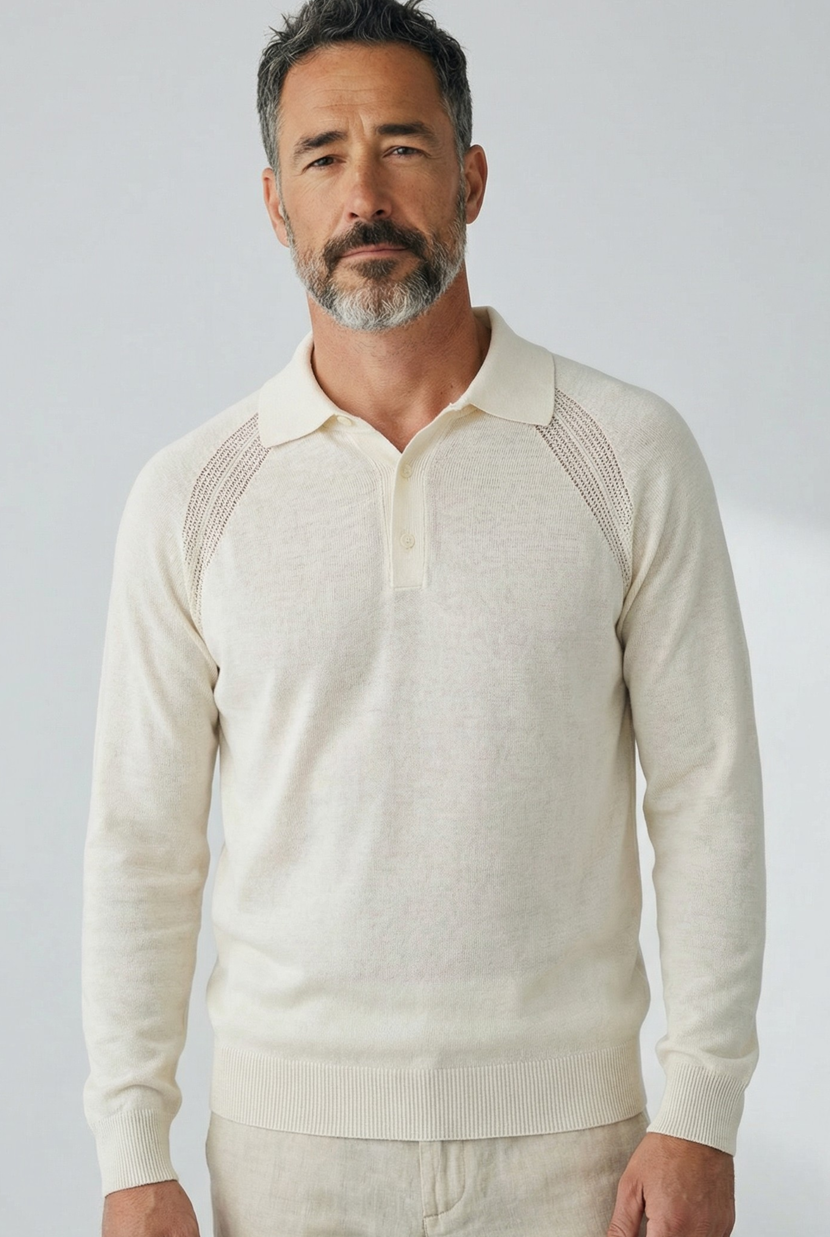 Polo Malibu ML Latte 68% Lino 32% Cotone