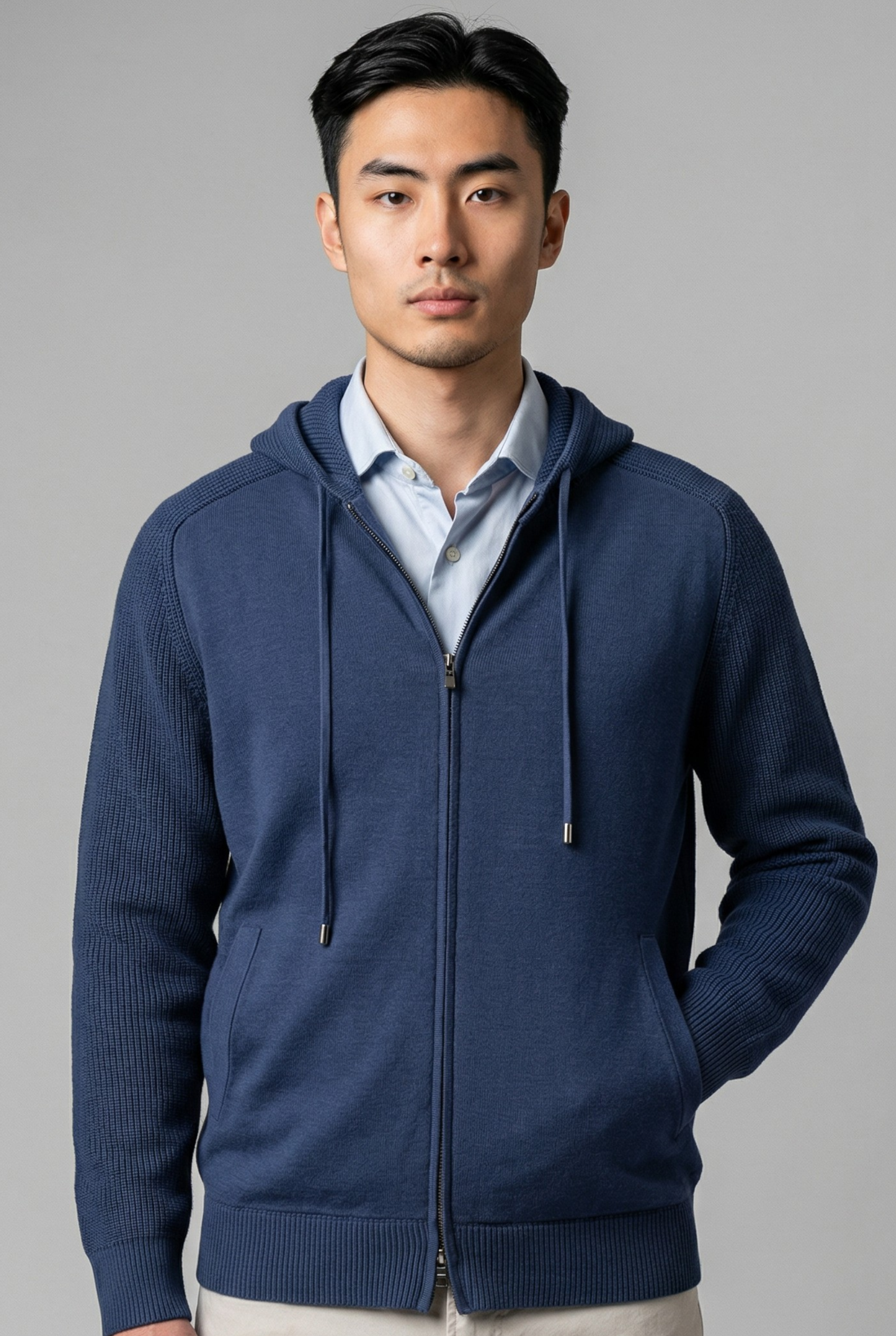 Bomber Riviera Azul Marino 100% Cotton