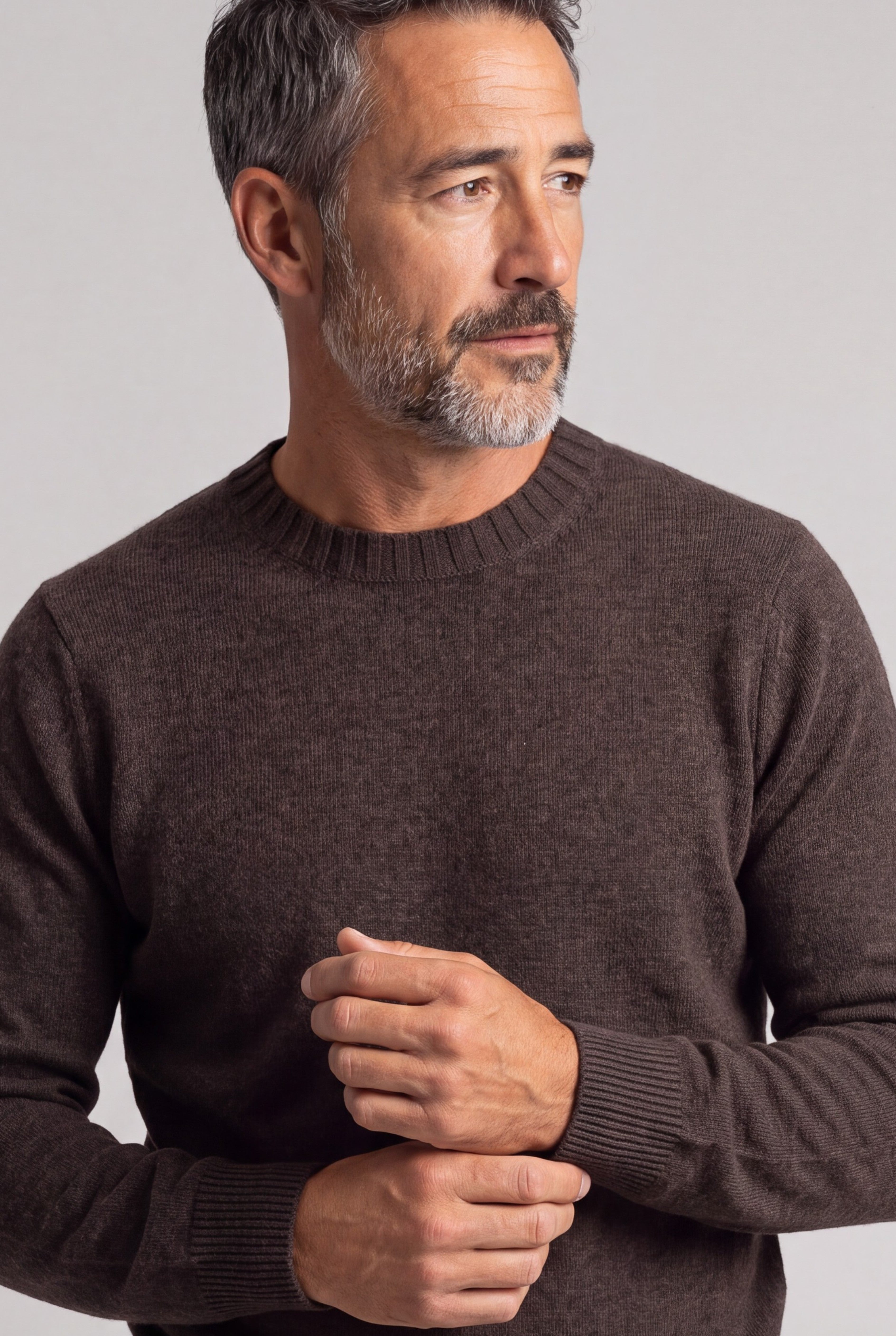 Girocollo Nuvola Peat 100% Cashmere