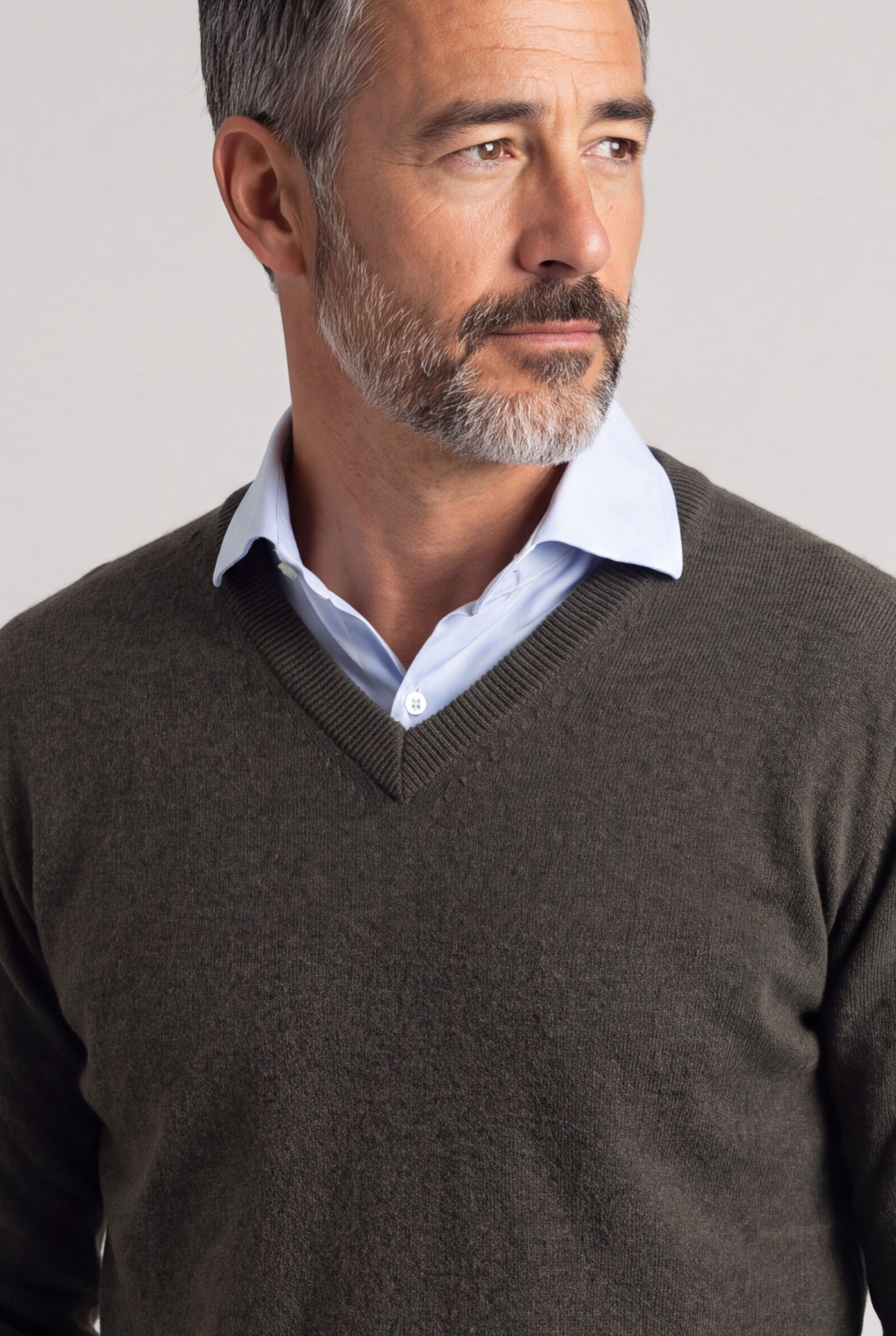 Scollo V Classic Loden 100% Cashmere