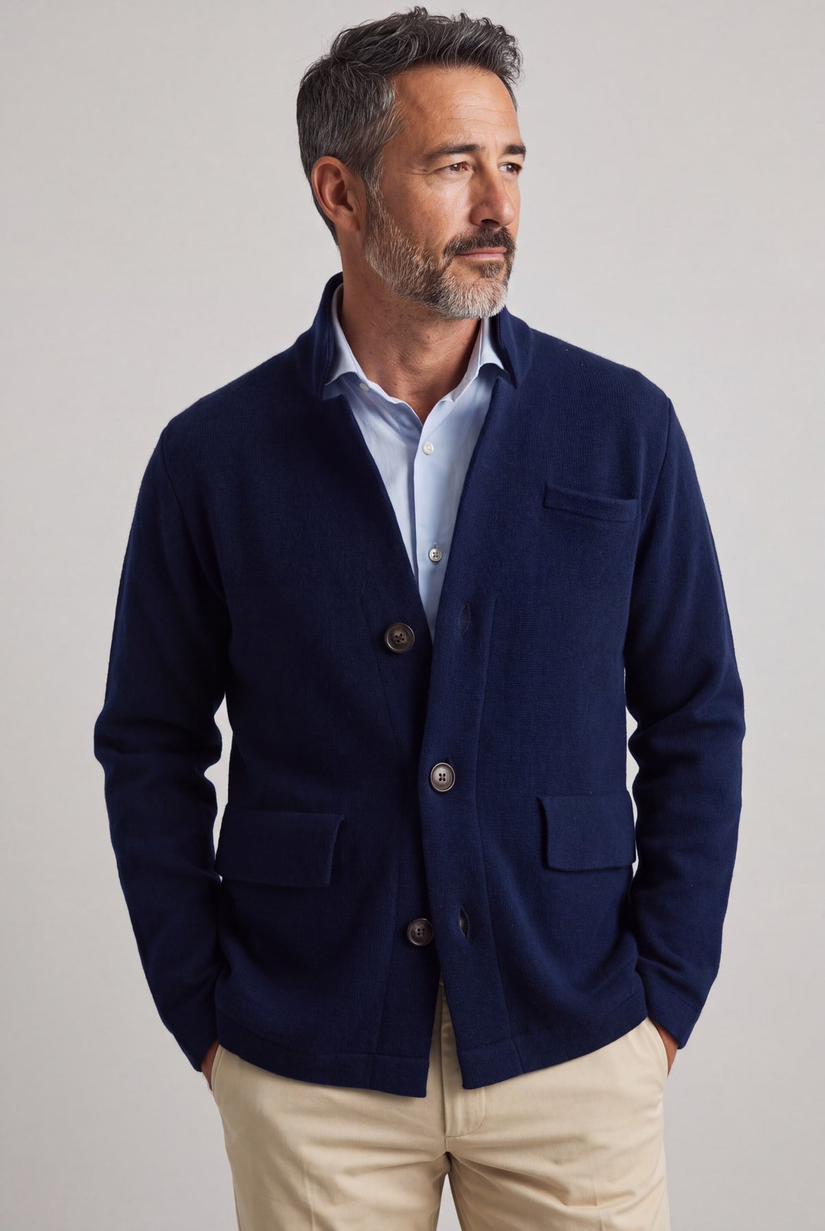 Maglia Blazer Peacoat 100% Cashmere