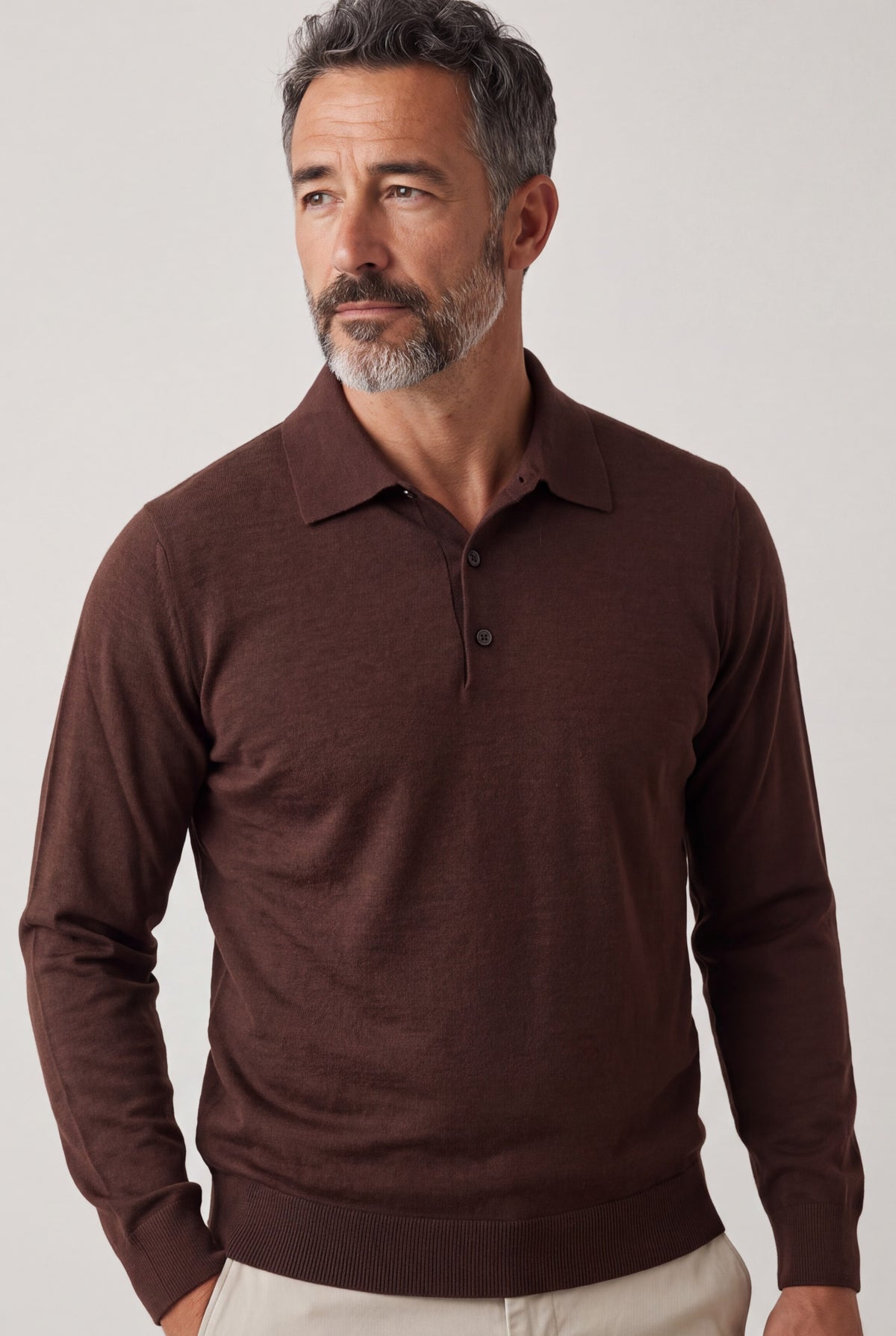 Polo in maglia Chocomel Cashmere Lana e Seta