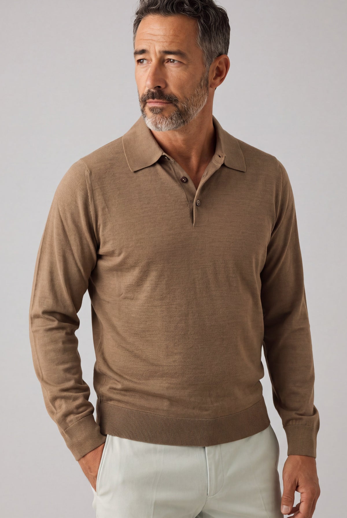Polo in maglia Rhum Cashmere Lana e Seta
