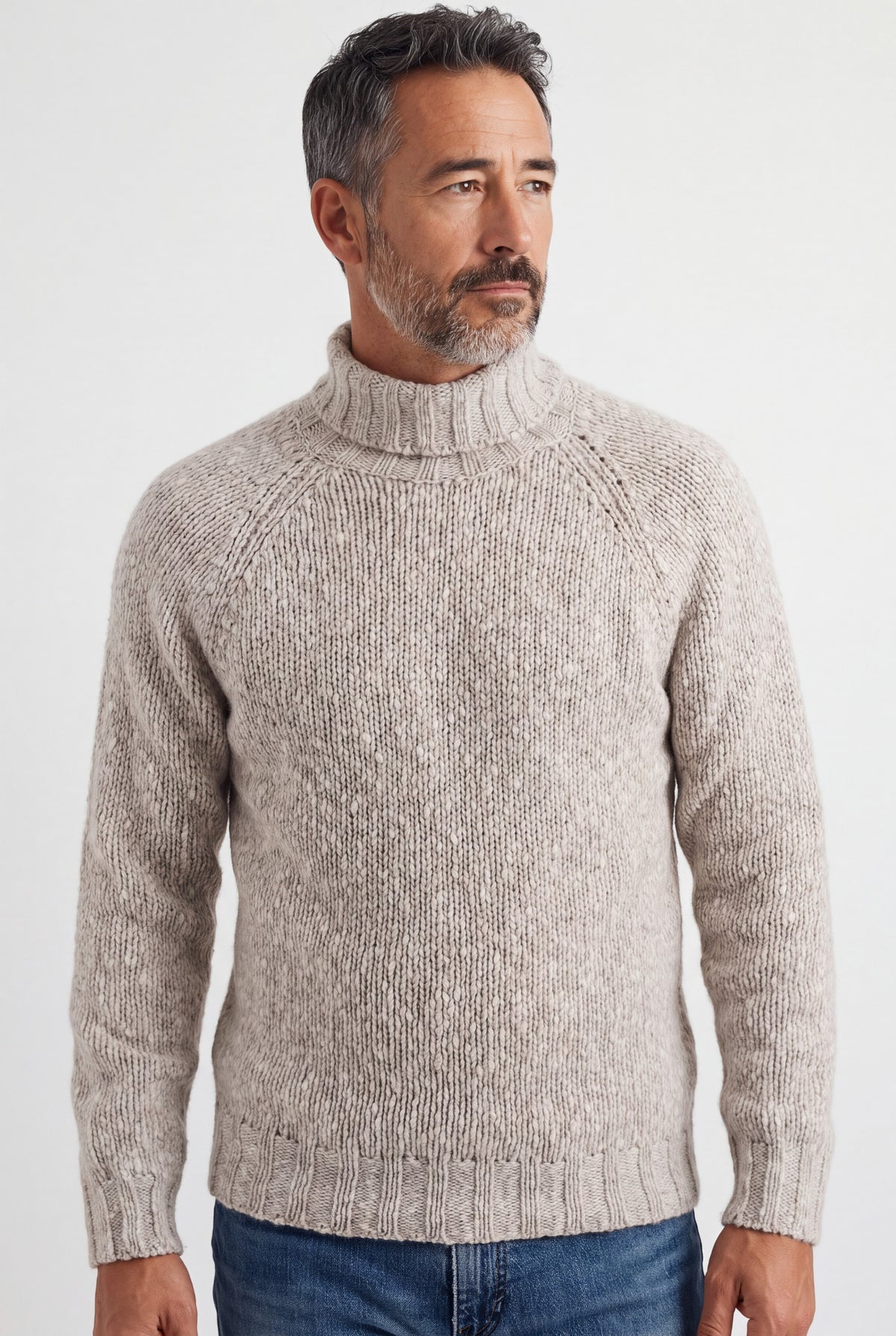TURTLENECK GLEN NATURAL WOOL AND CASHMERE