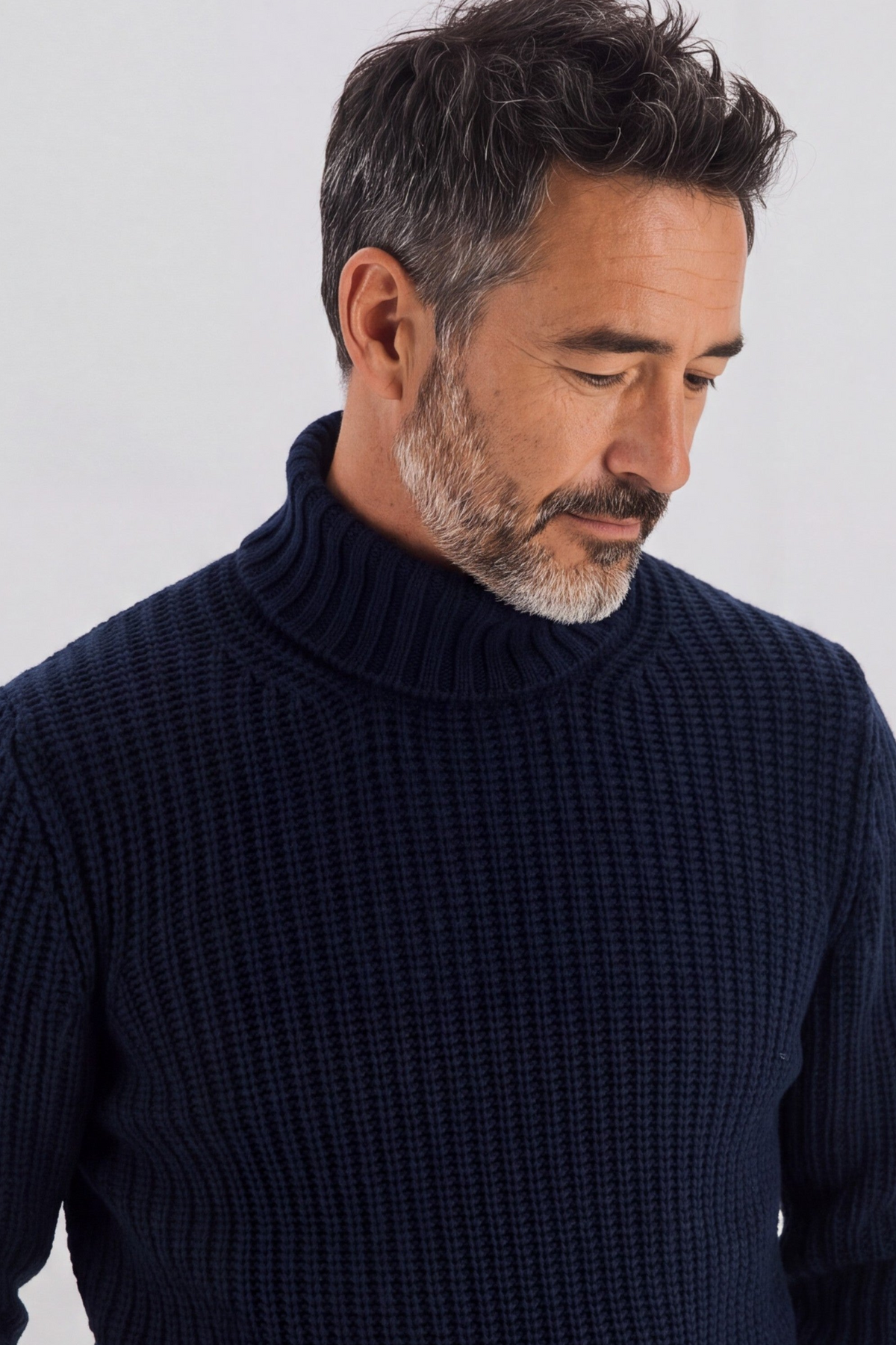 Dolcevita Pannocchia Blu Navy 100% Cashmere