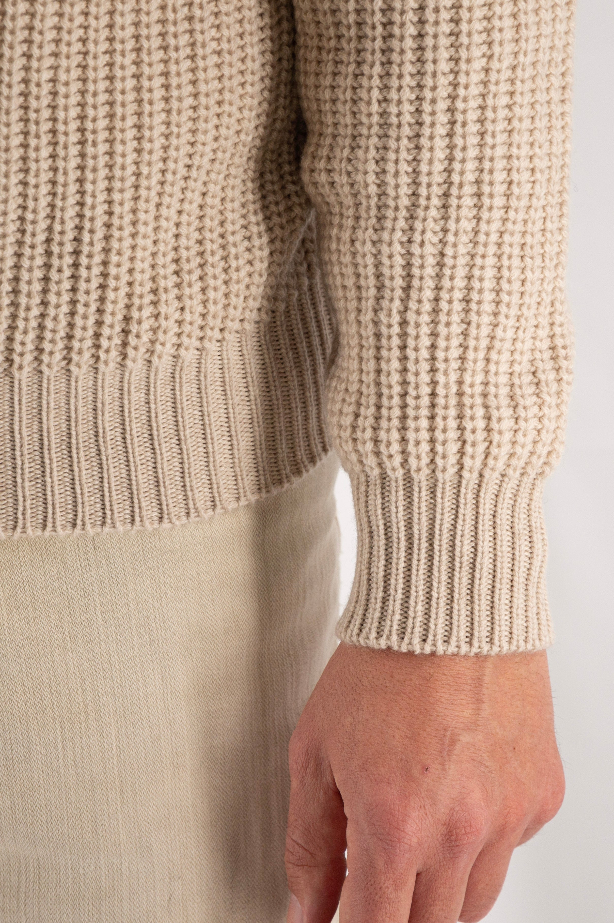 Cob Turtleneck Pebble 100% Cashmere