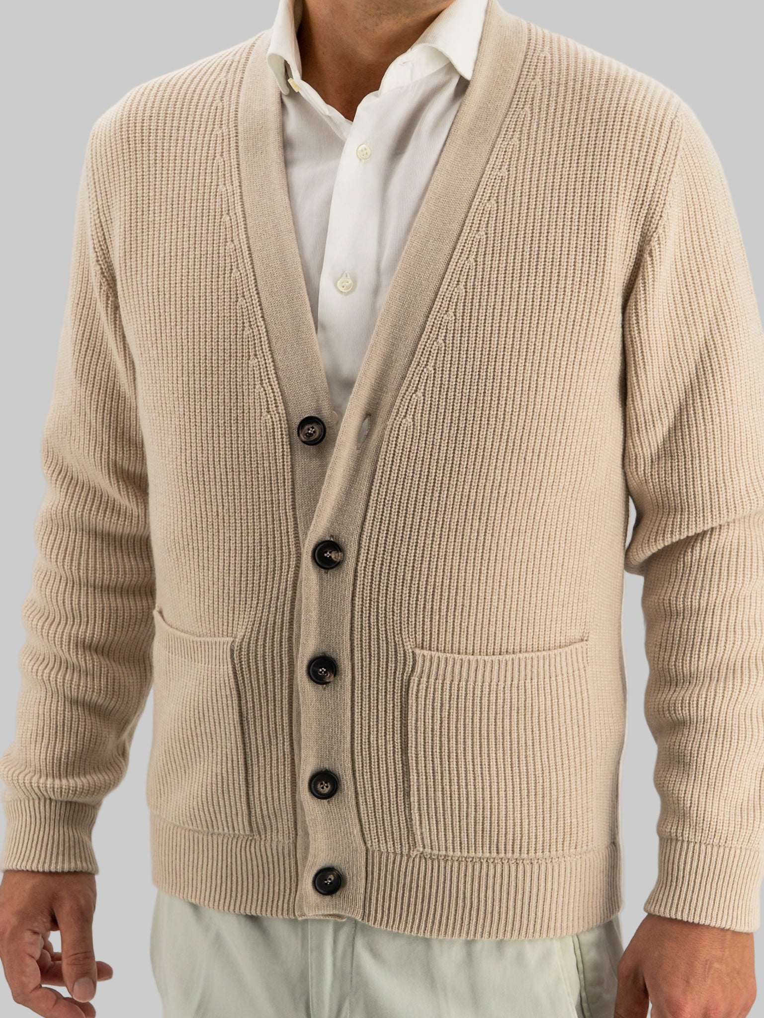 Cardigan Pannocchia Oat Beige 100% Cashmere