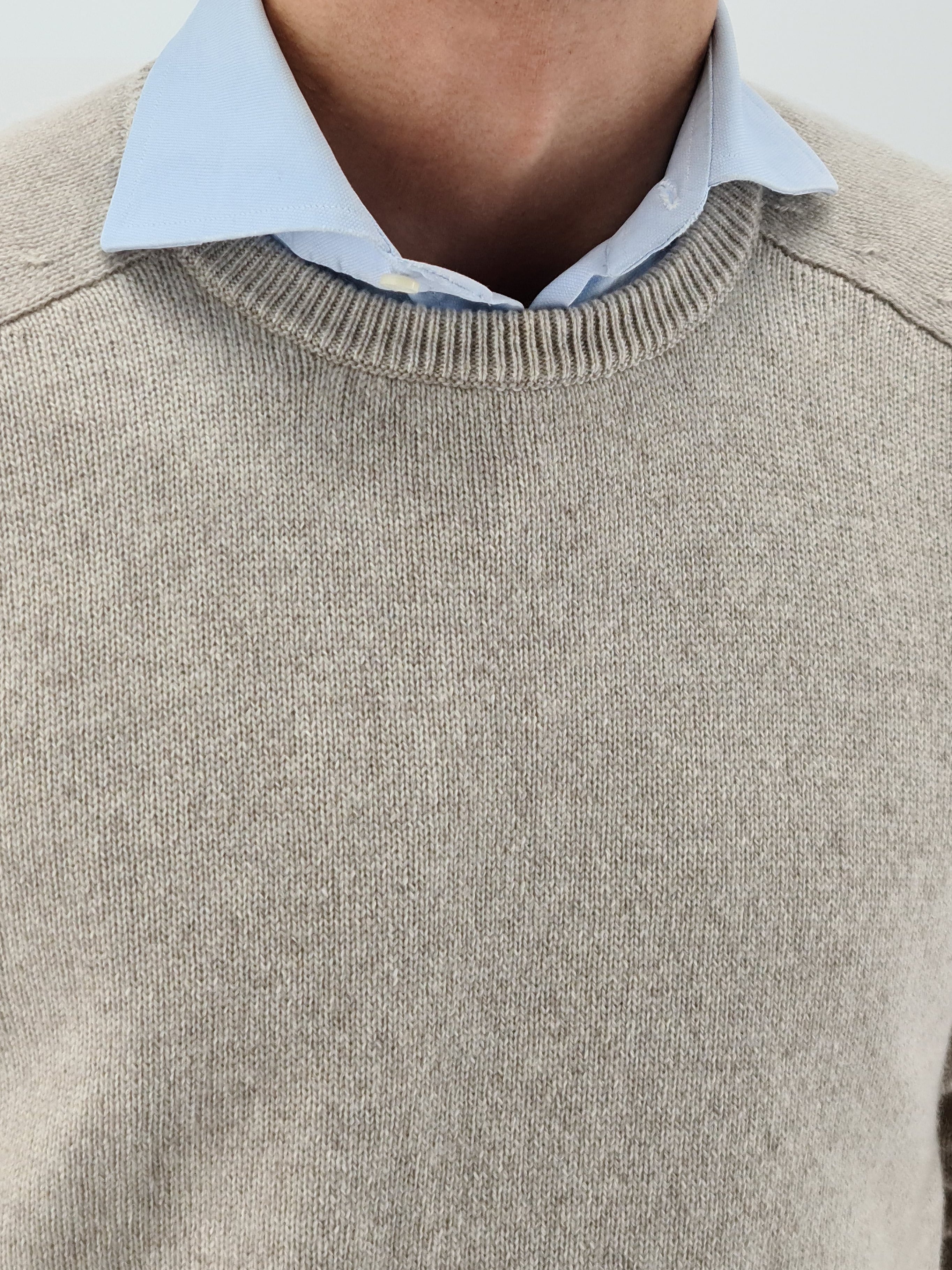 Sella Crewneck Light Beige 100% Cashmere