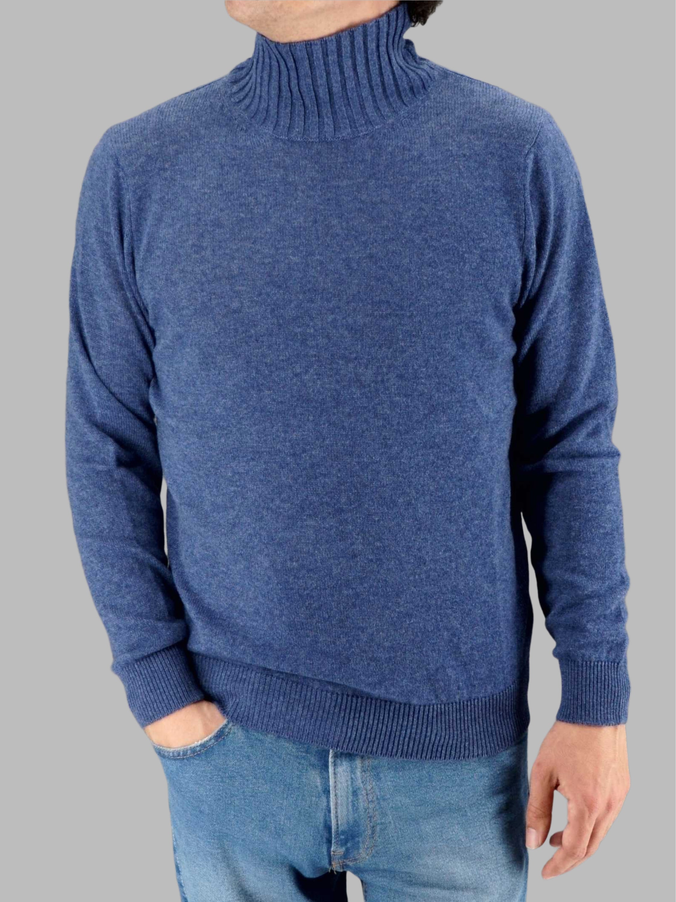 Nuvola Turtleneck Bluewash 100% Cashmere